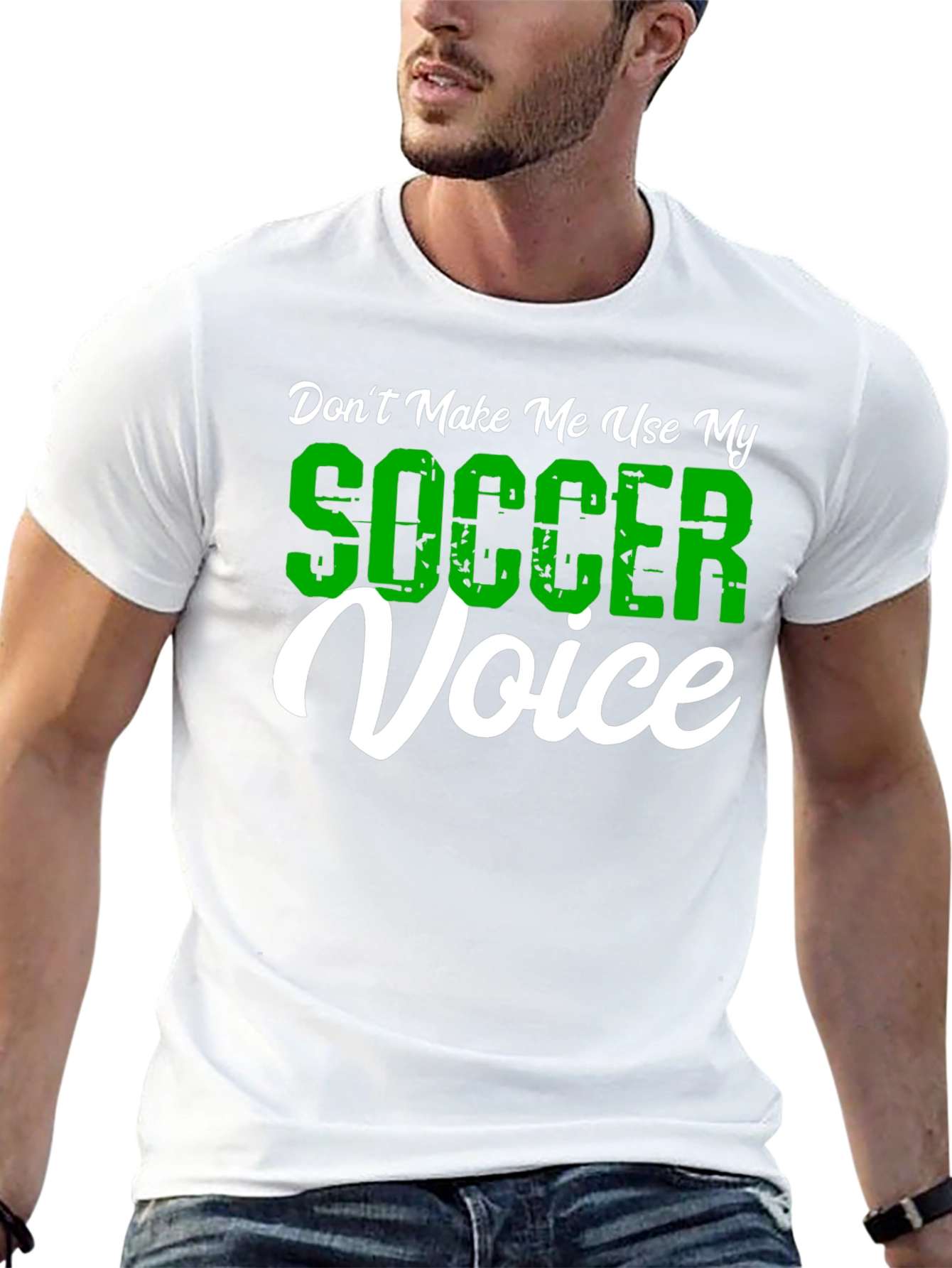 Funny Soccer Voice Graphic T-Shirt