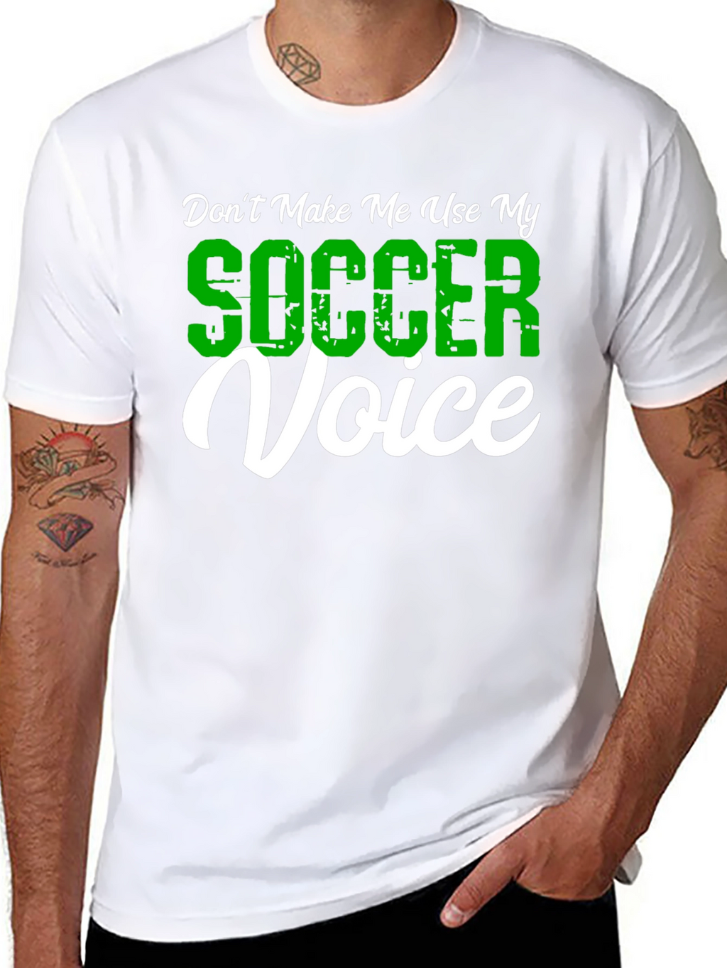Funny Soccer Voice Graphic T-Shirt