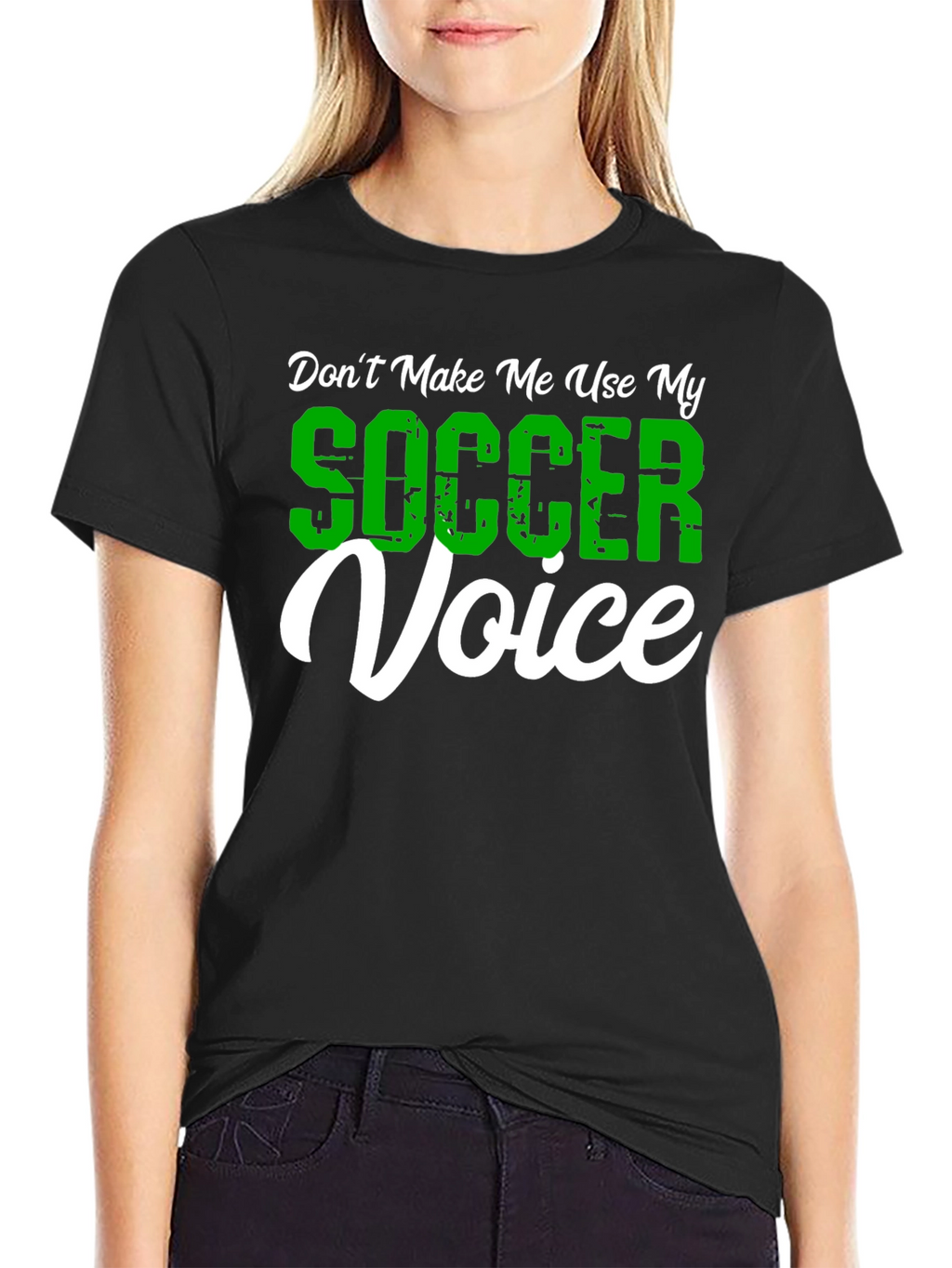 Funny Soccer Voice Graphic T-Shirt