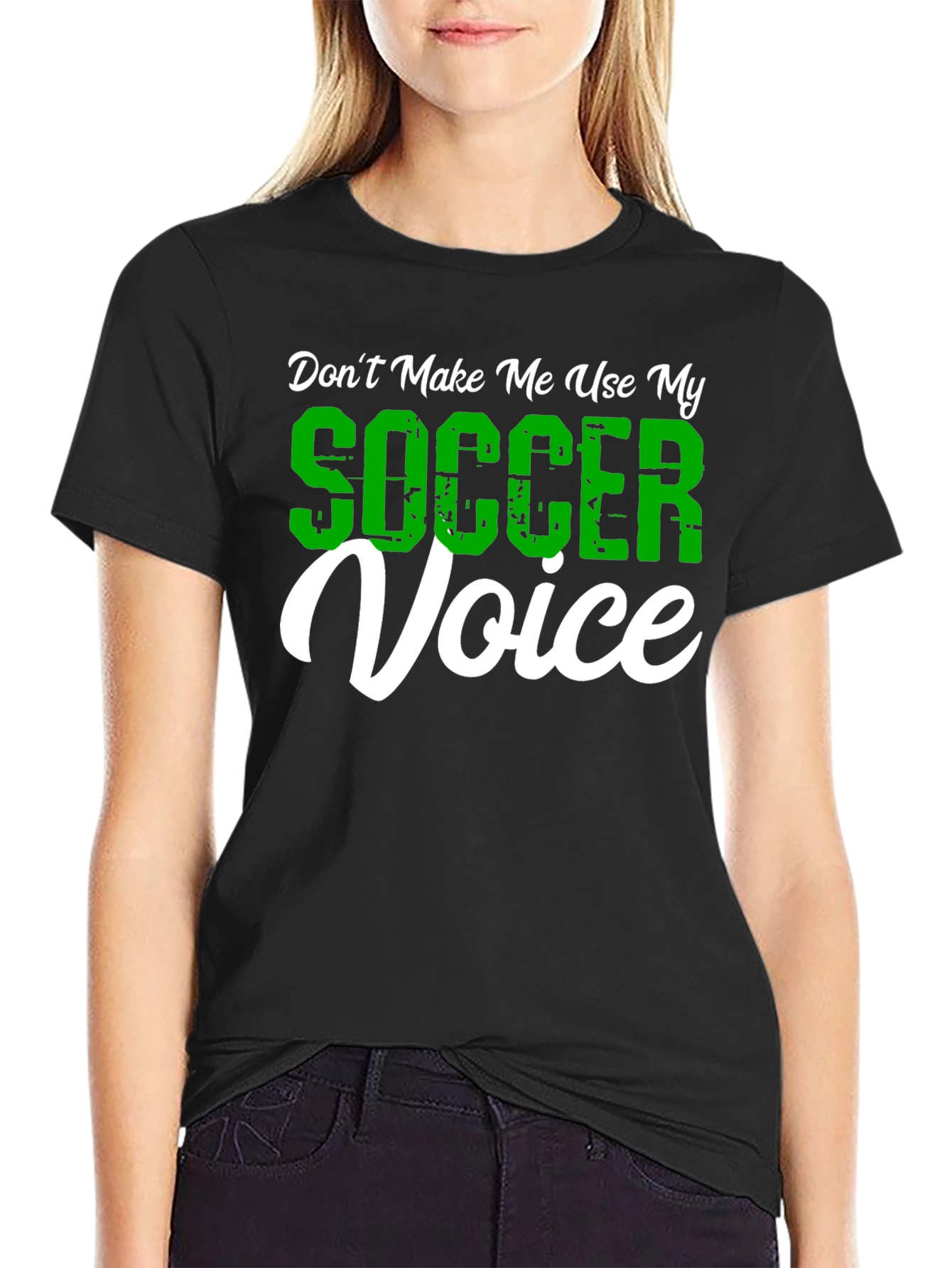 Funny Soccer Voice Graphic T-Shirt