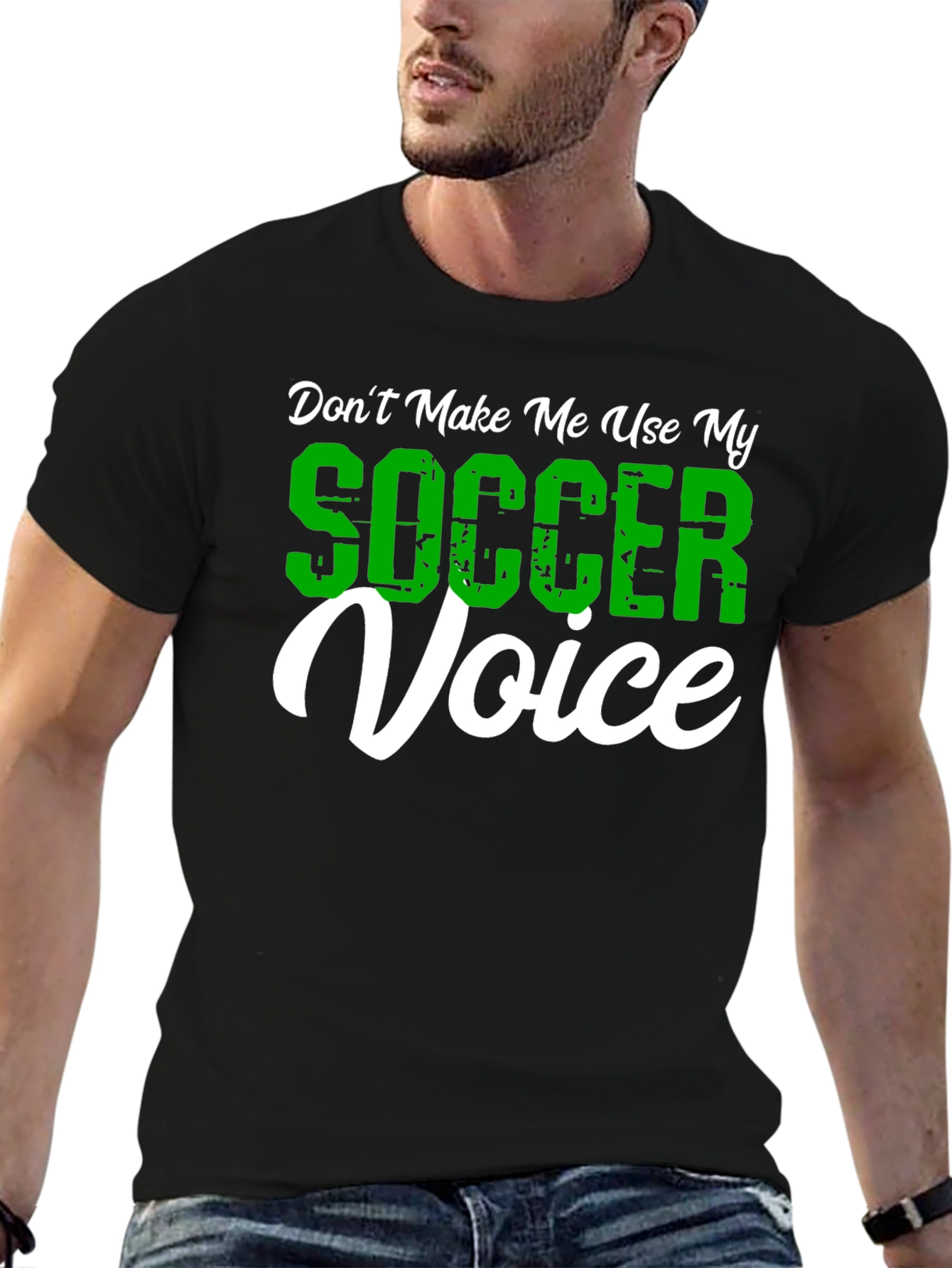 Funny Soccer Voice Graphic T-Shirt