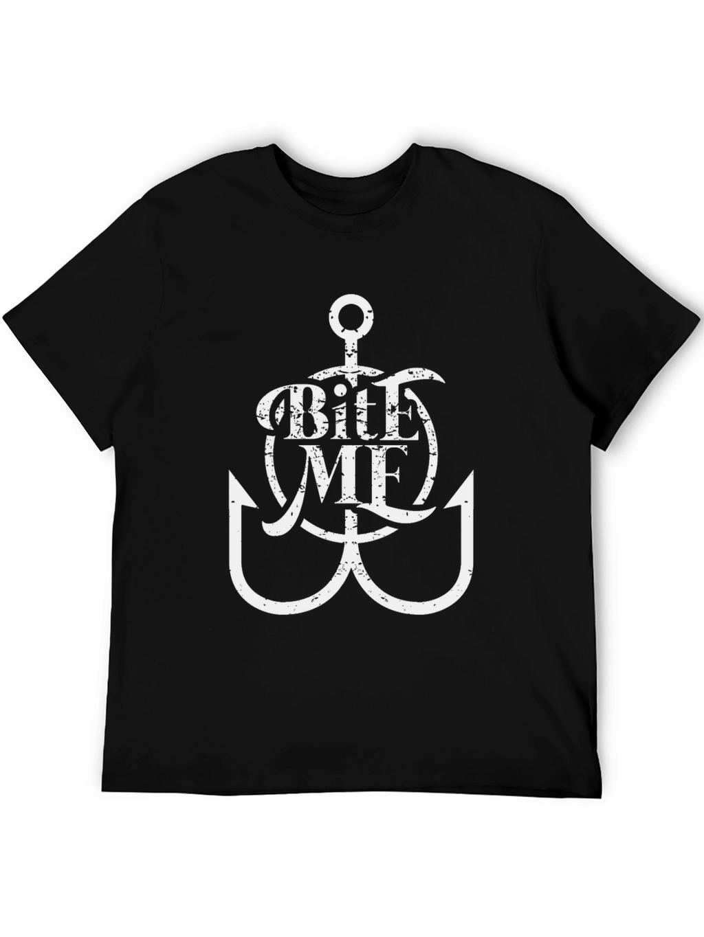 Bite Me Anchor Graphic Tee - Black