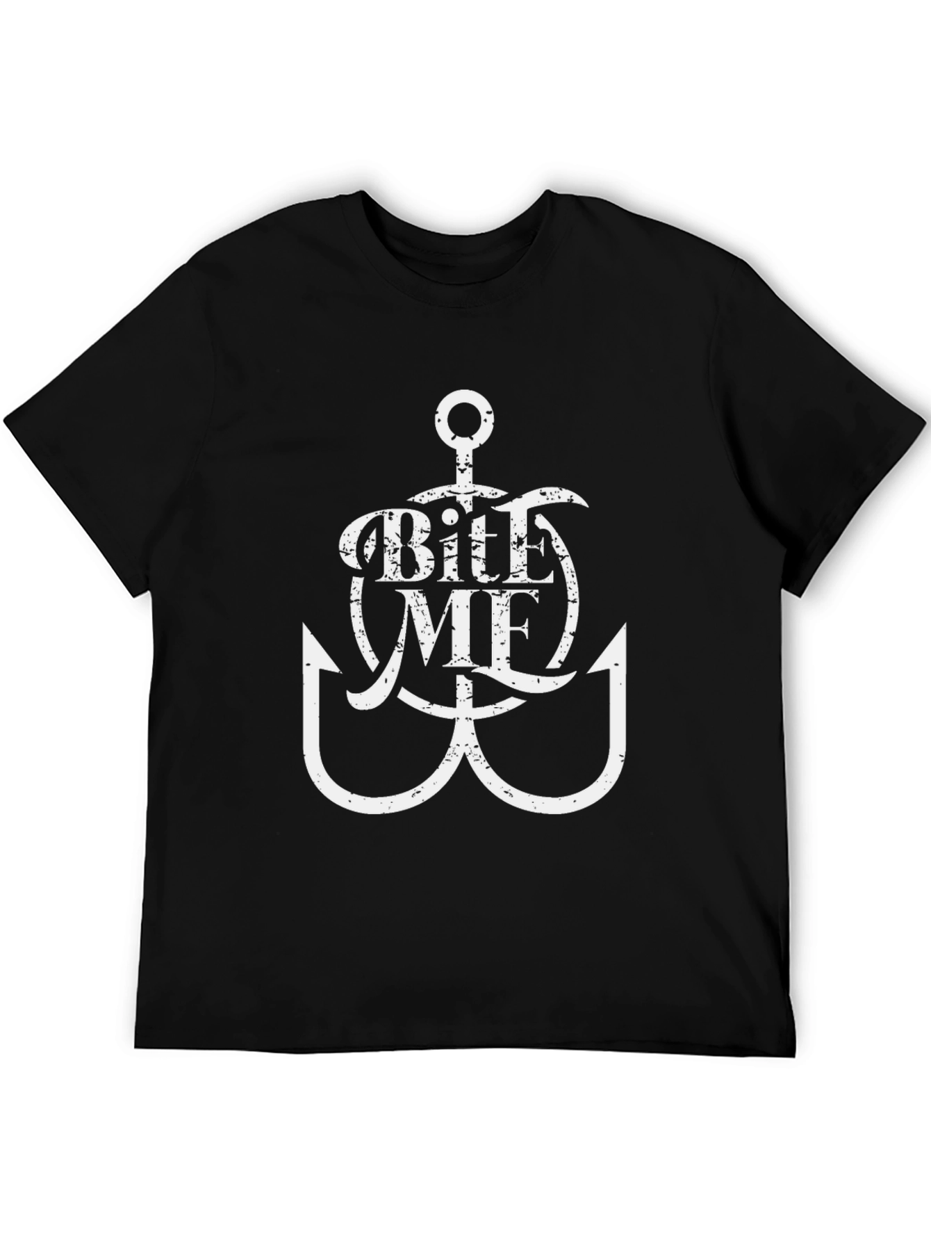 Bite Me Anchor Graphic Tee - Black