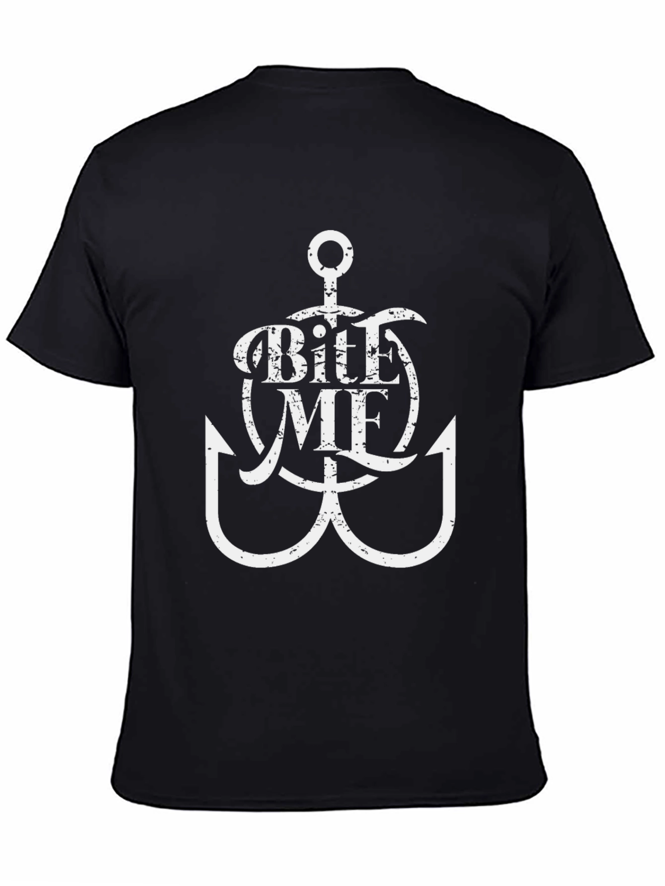Bite Me Anchor Graphic Tee - Black