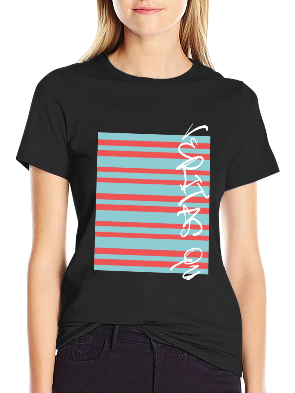 Striped Graphic Tee - Cool Casual Style