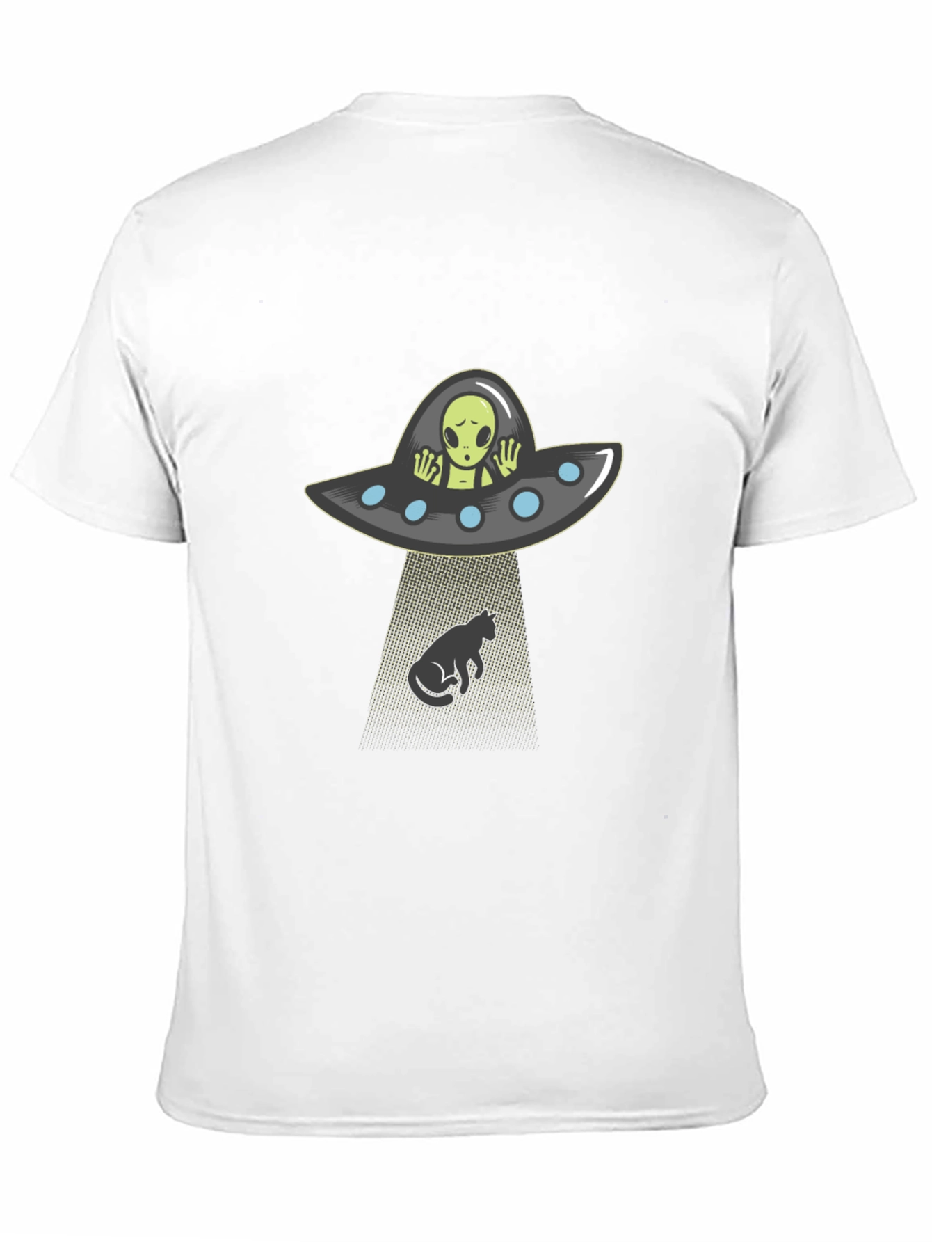 Alien Abduction Cat T-Shirt - Funny Graphic Tee