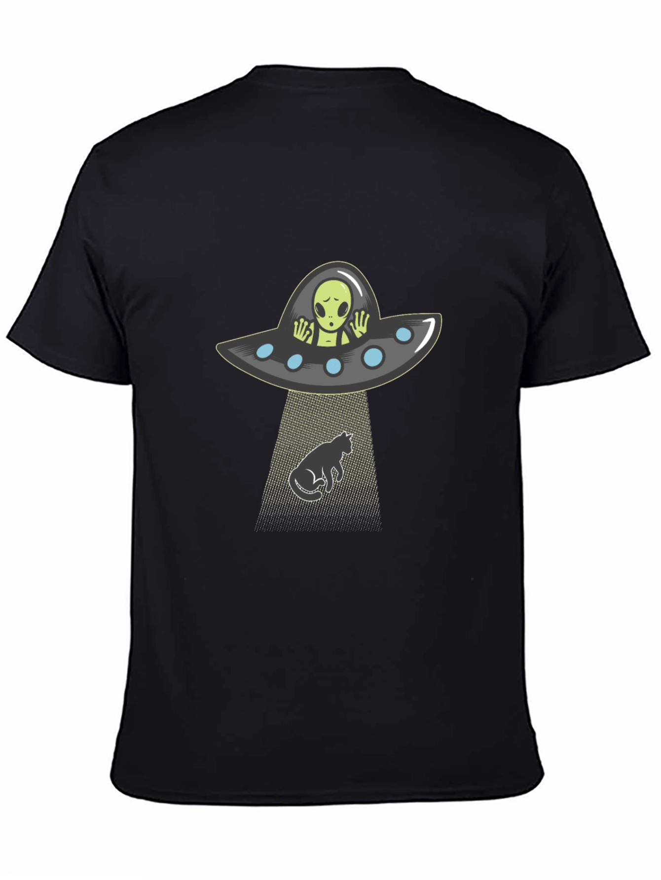 Alien Abduction Cat T-Shirt - Funny Graphic Tee