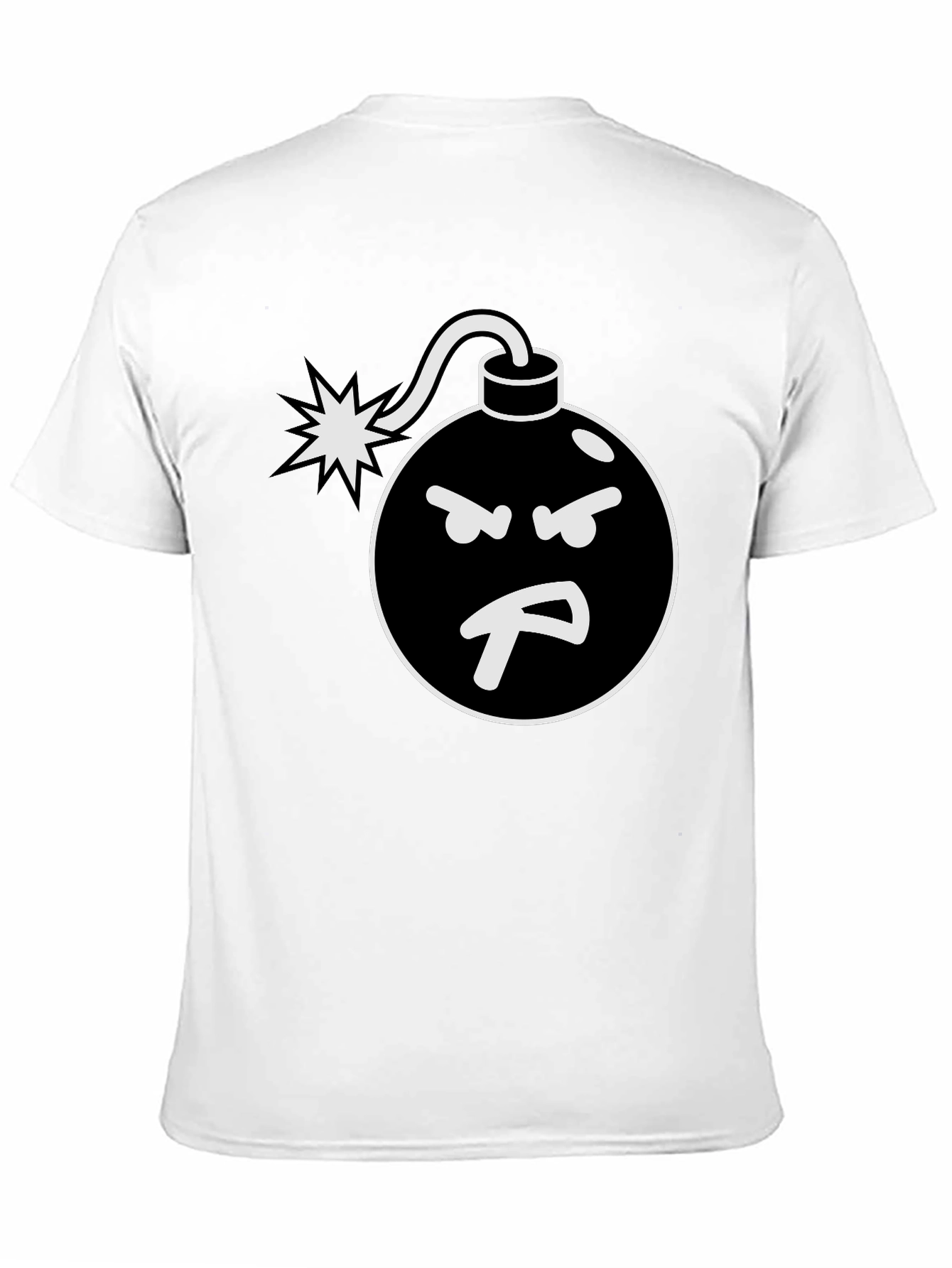 Angry Bomb Graphic Tee - Black Cotton Blend