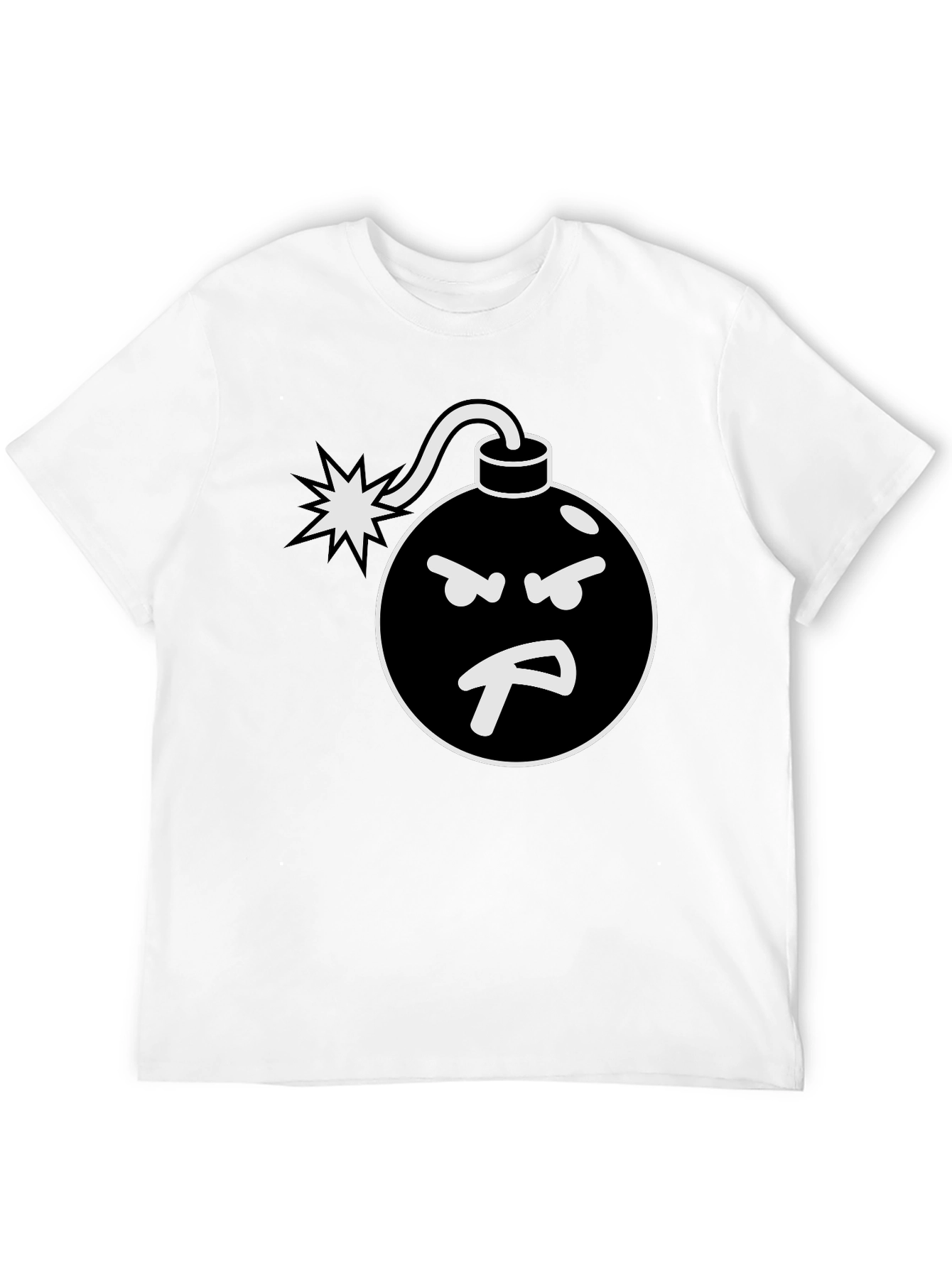 Angry Bomb Graphic Tee - Black Cotton Blend