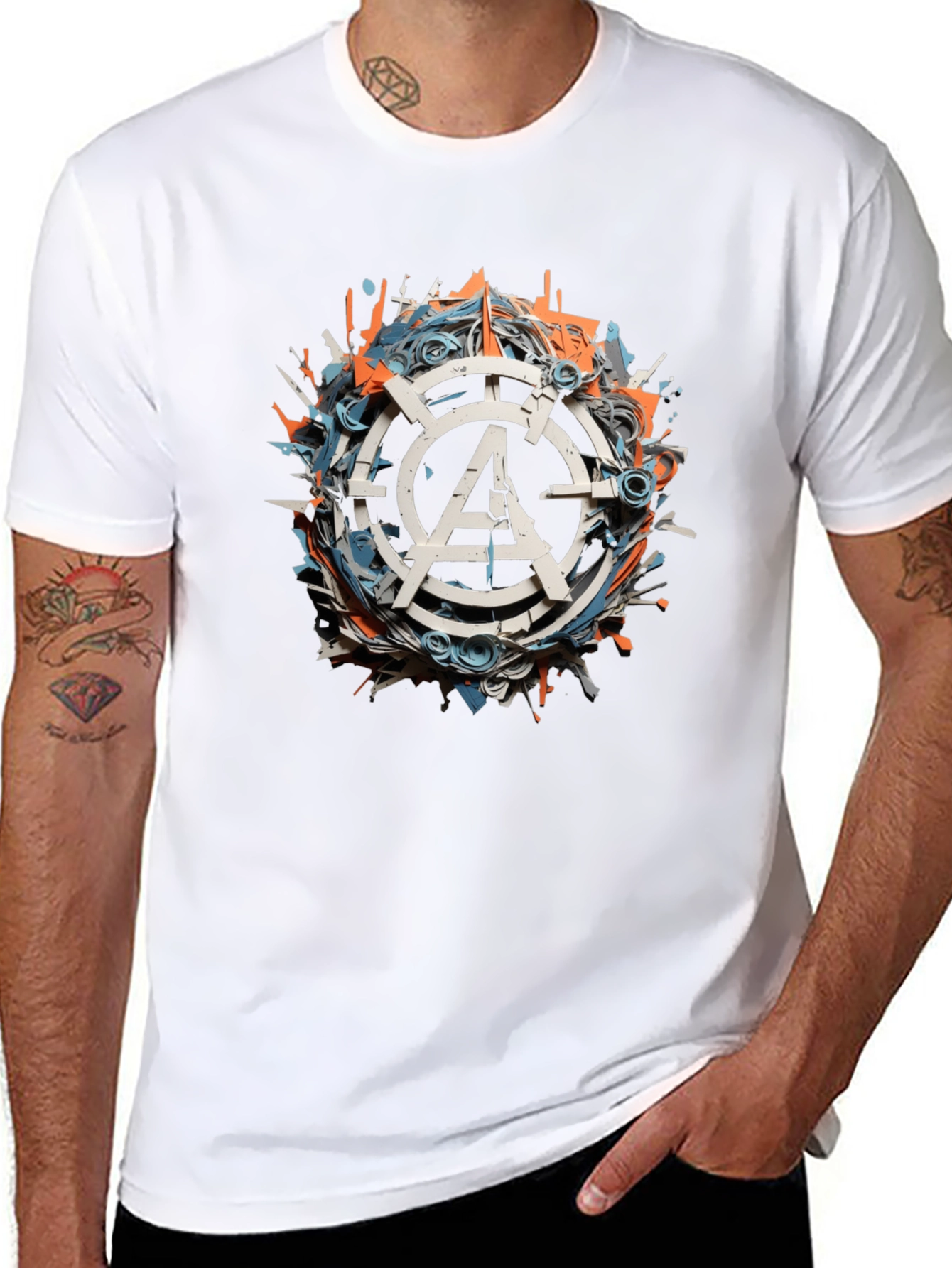 Abstract Graphic Tee - Modern Art Design