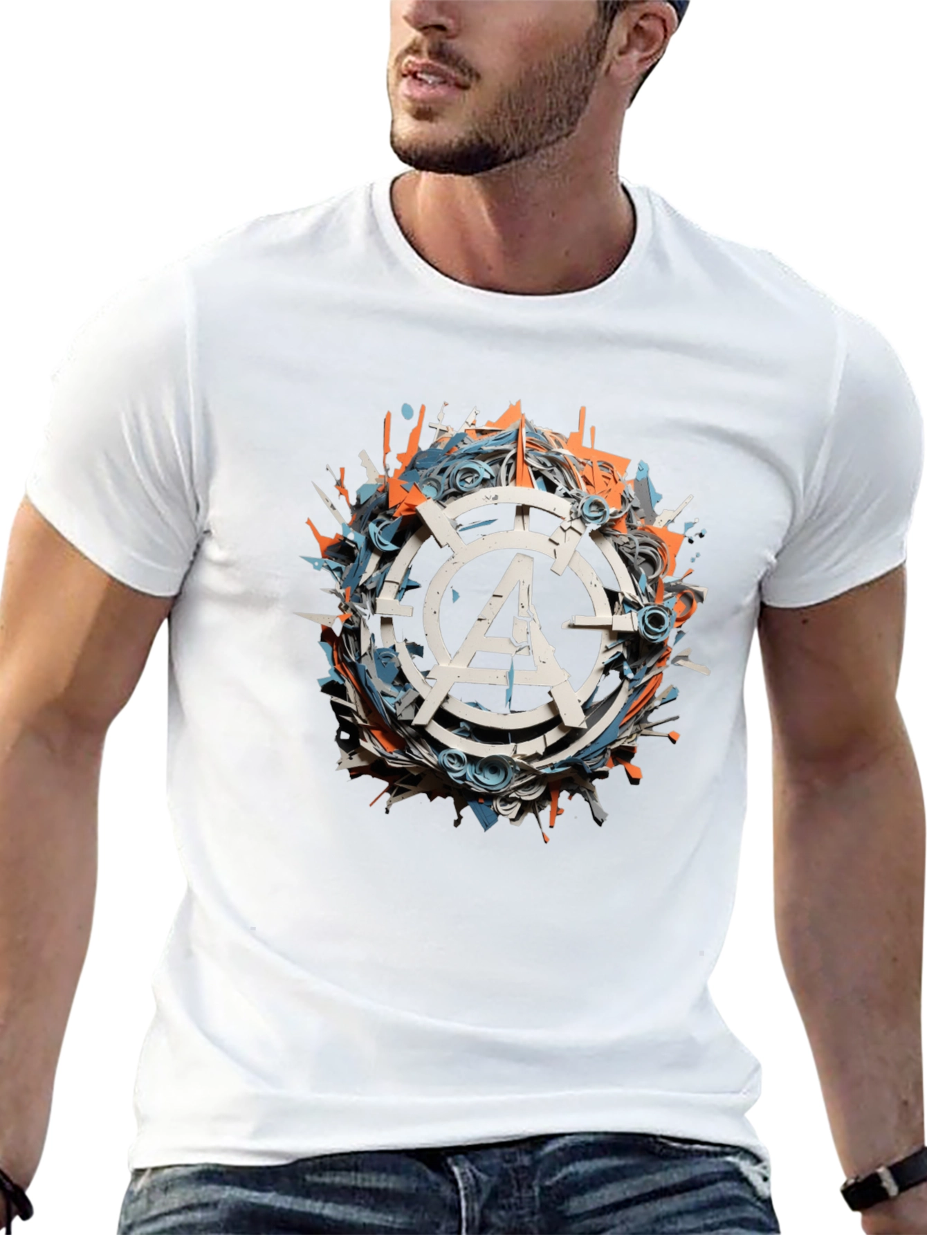 Abstract Graphic Tee - Modern Art Design