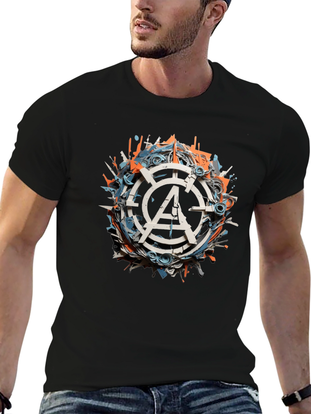 Abstract Graphic Tee - Modern Art Design