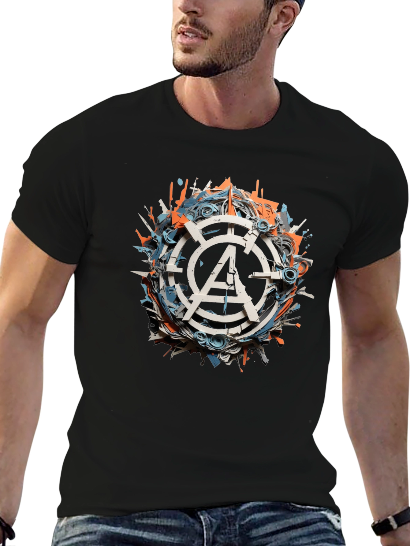 Abstract Graphic Tee - Modern Art Design