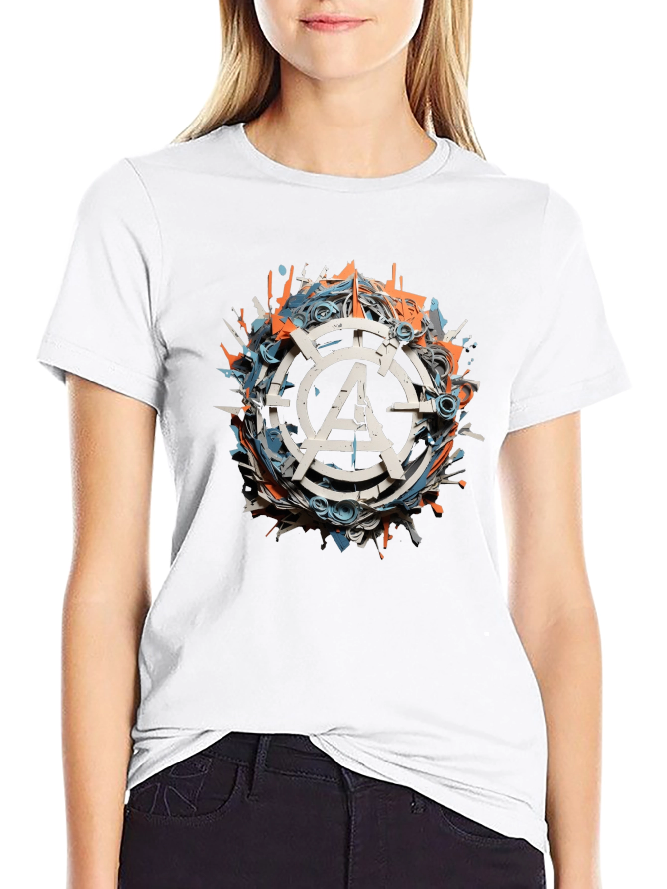 Abstract Graphic Tee - Modern Art Design