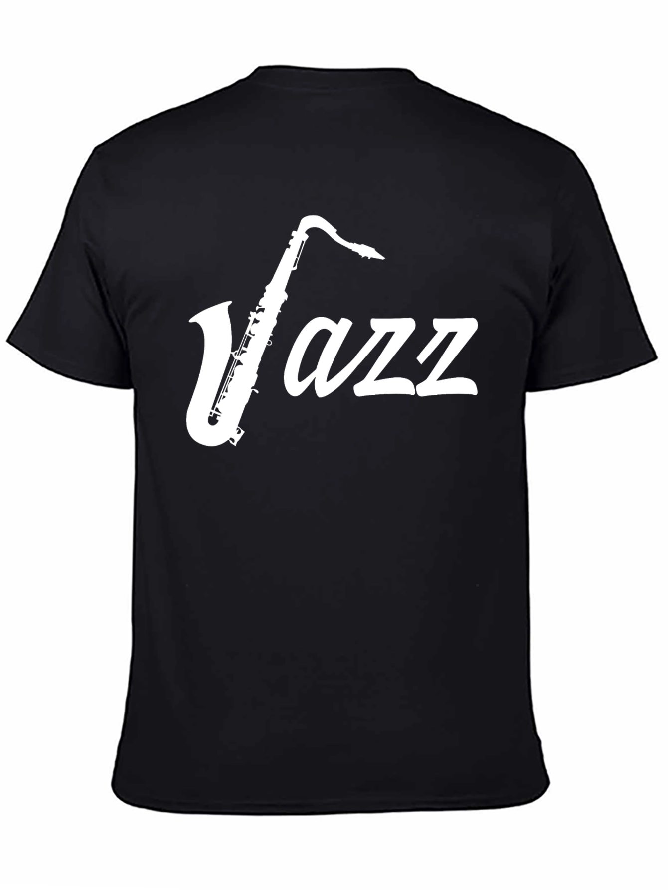 Jazz Saxophone Graphic T-Shirt - Black