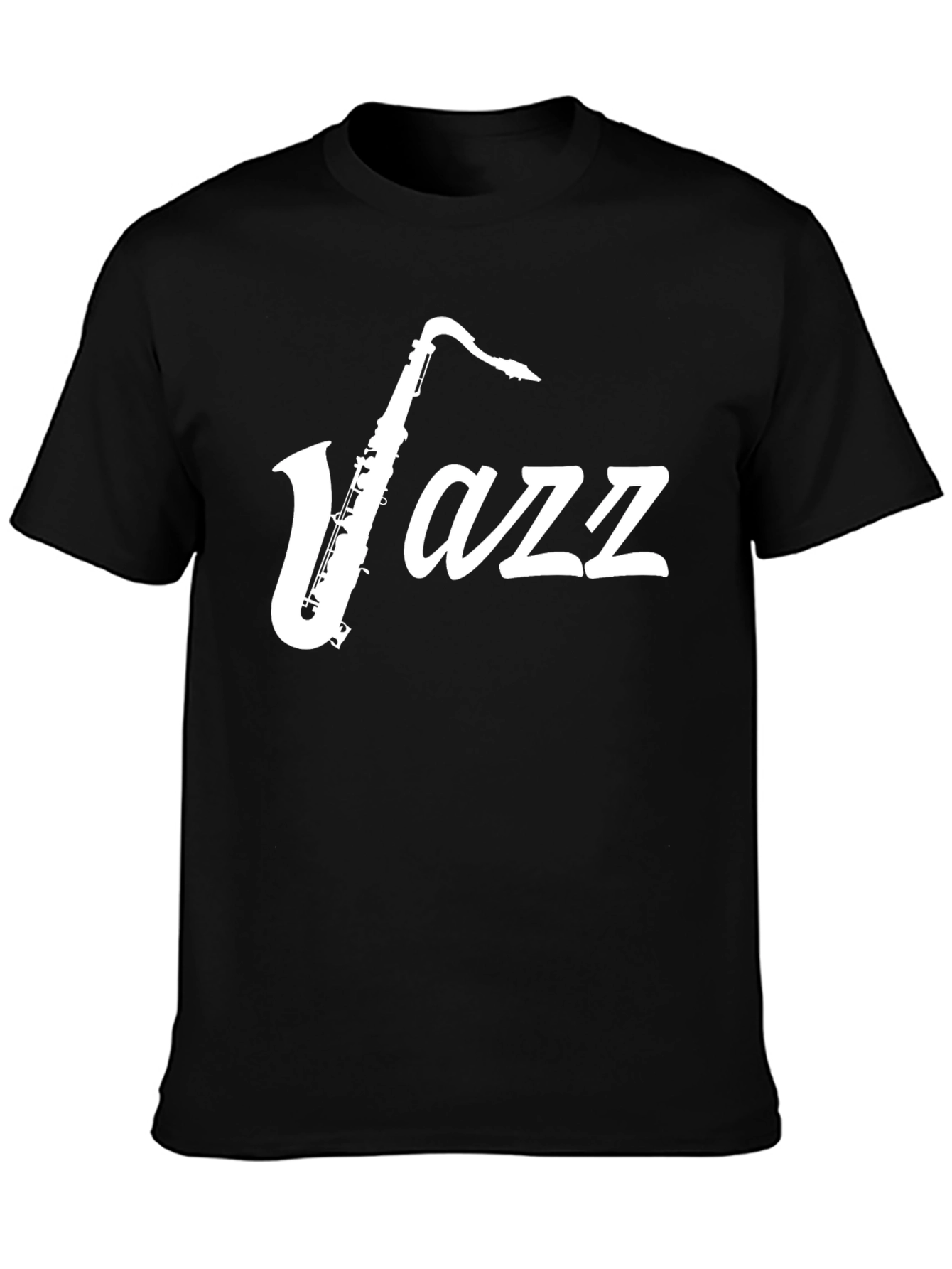 Jazz Saxophone Graphic T-Shirt - Black