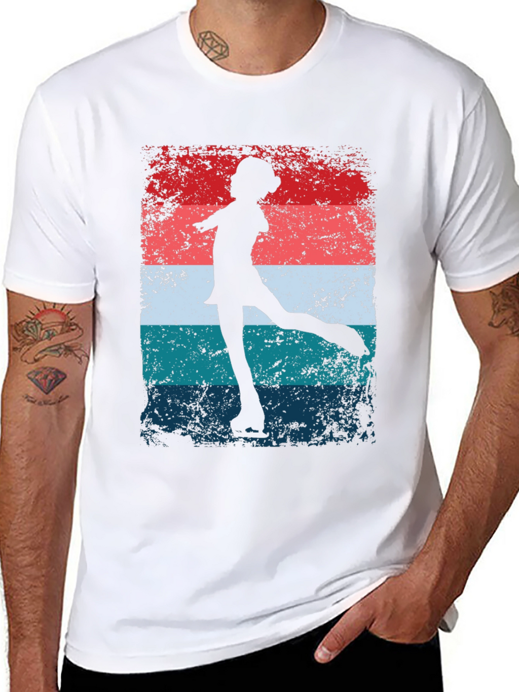 Figure Skater Graphic Tee - Retro Style