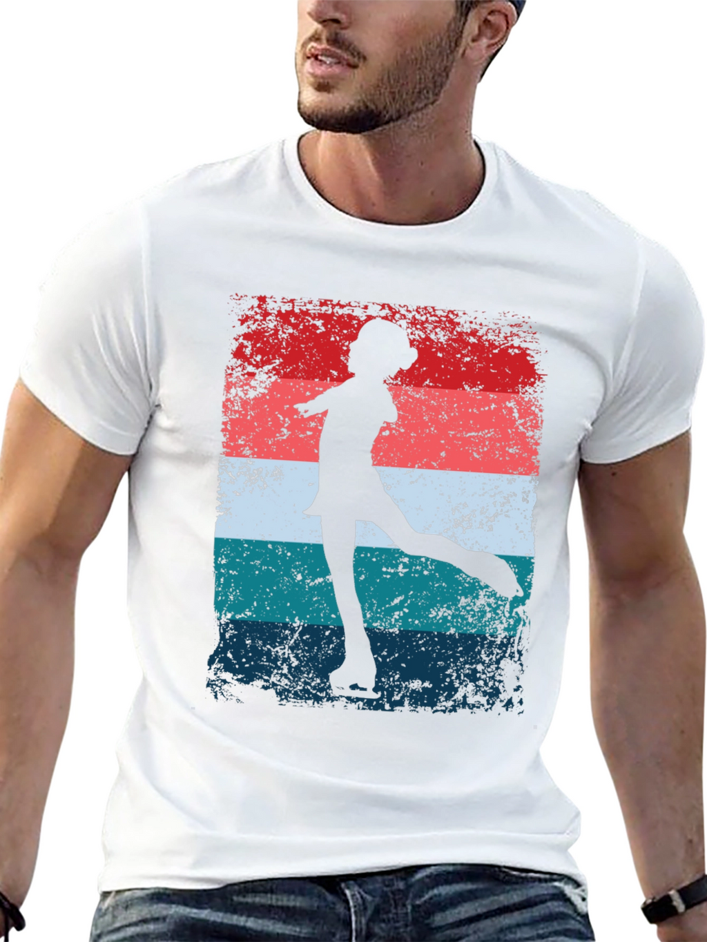 Figure Skater Graphic Tee - Retro Style