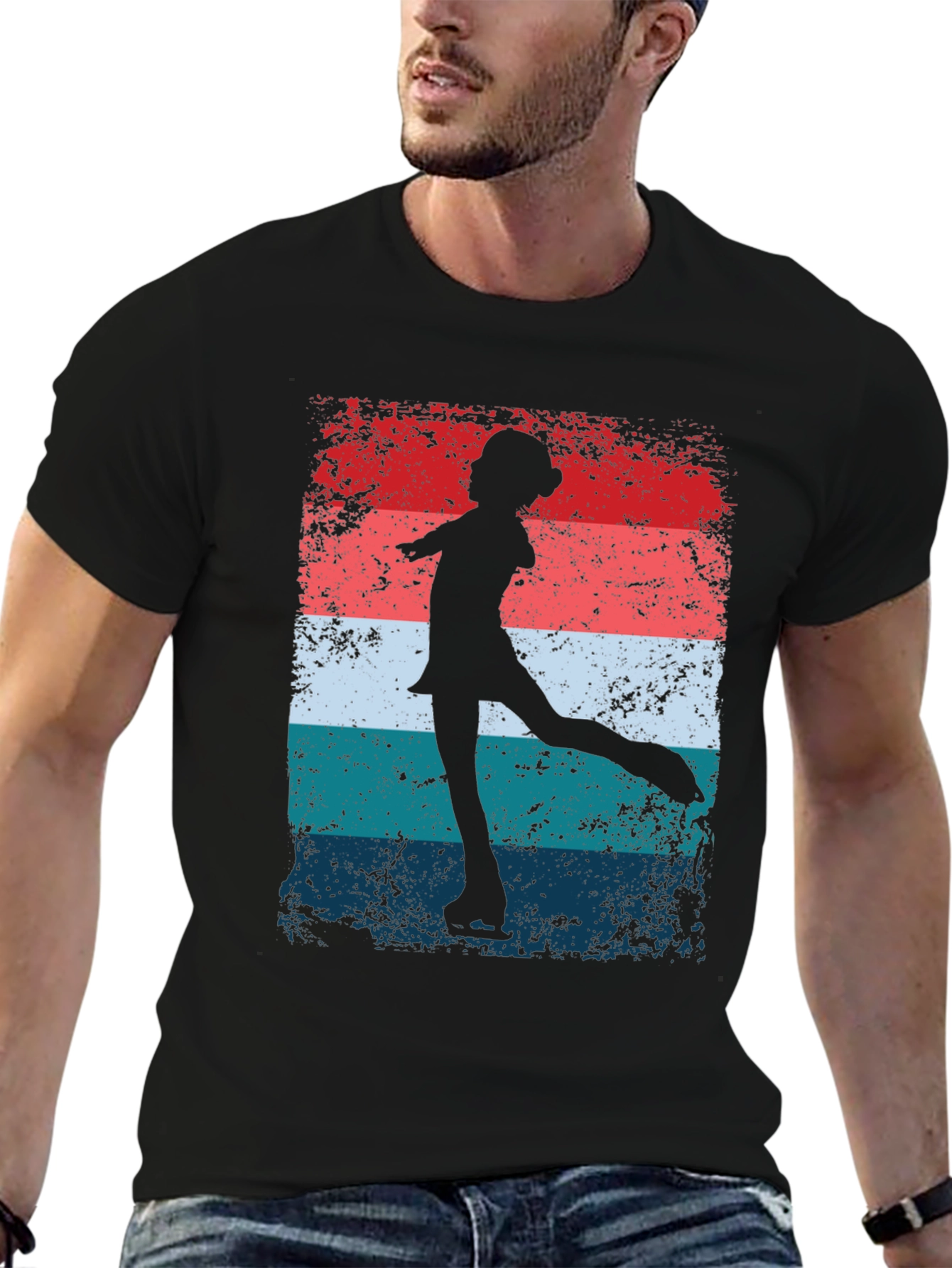Figure Skater Graphic Tee - Retro Style