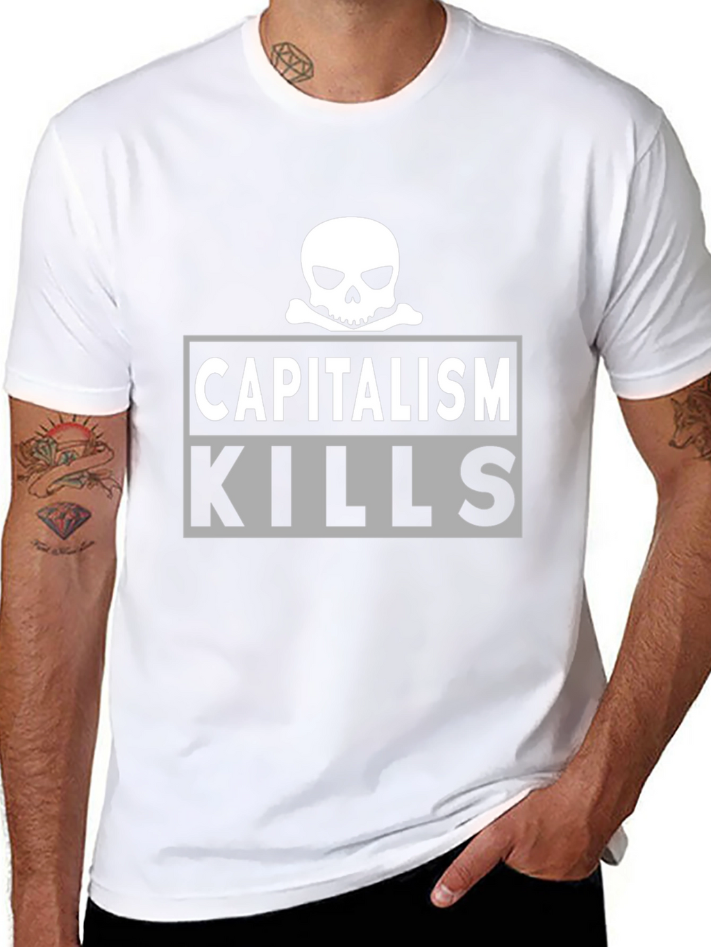 Capitalism Kills T-Shirt - Skull Graphic Tee
