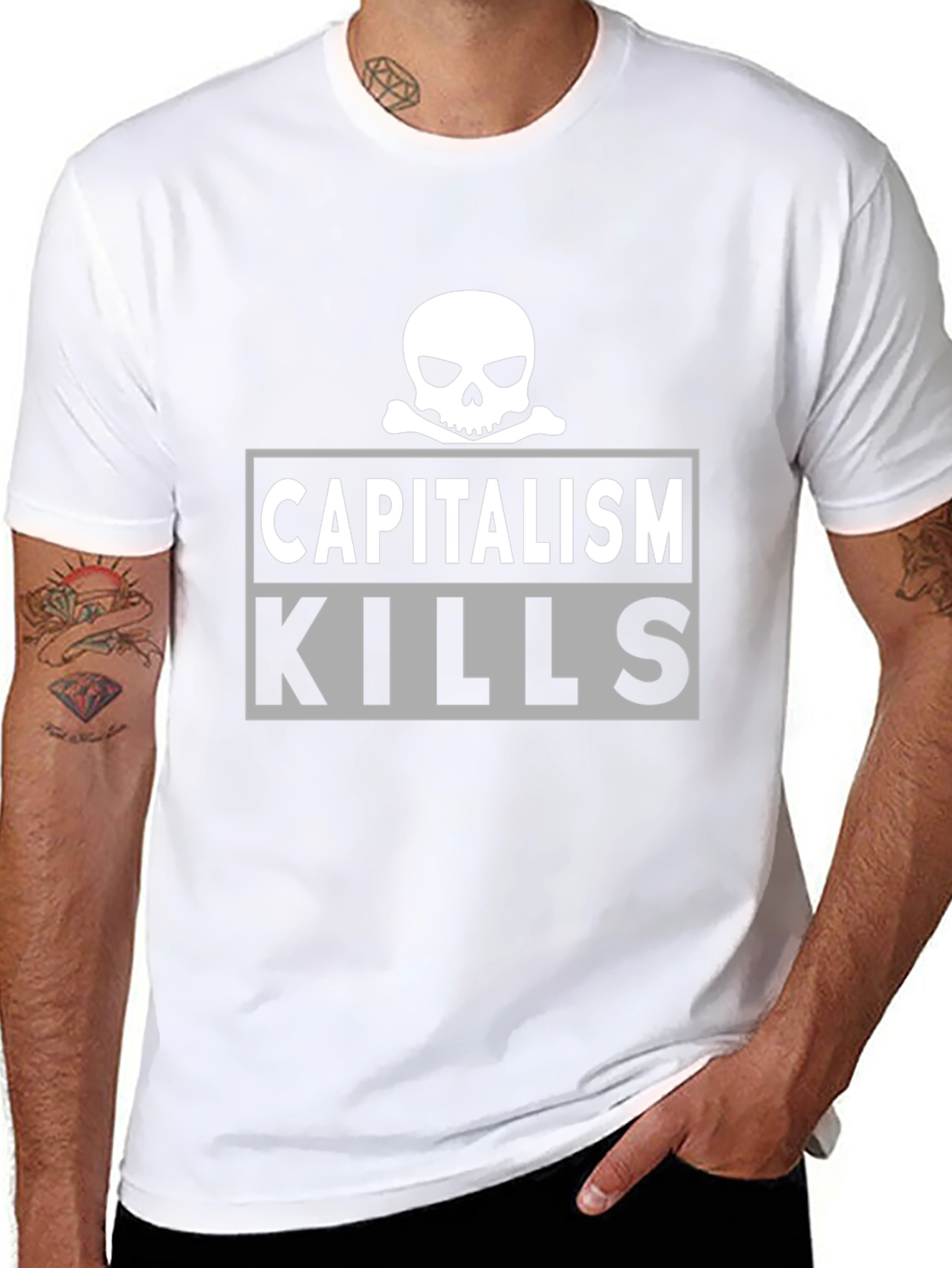 Capitalism Kills T-Shirt - Skull Graphic Tee