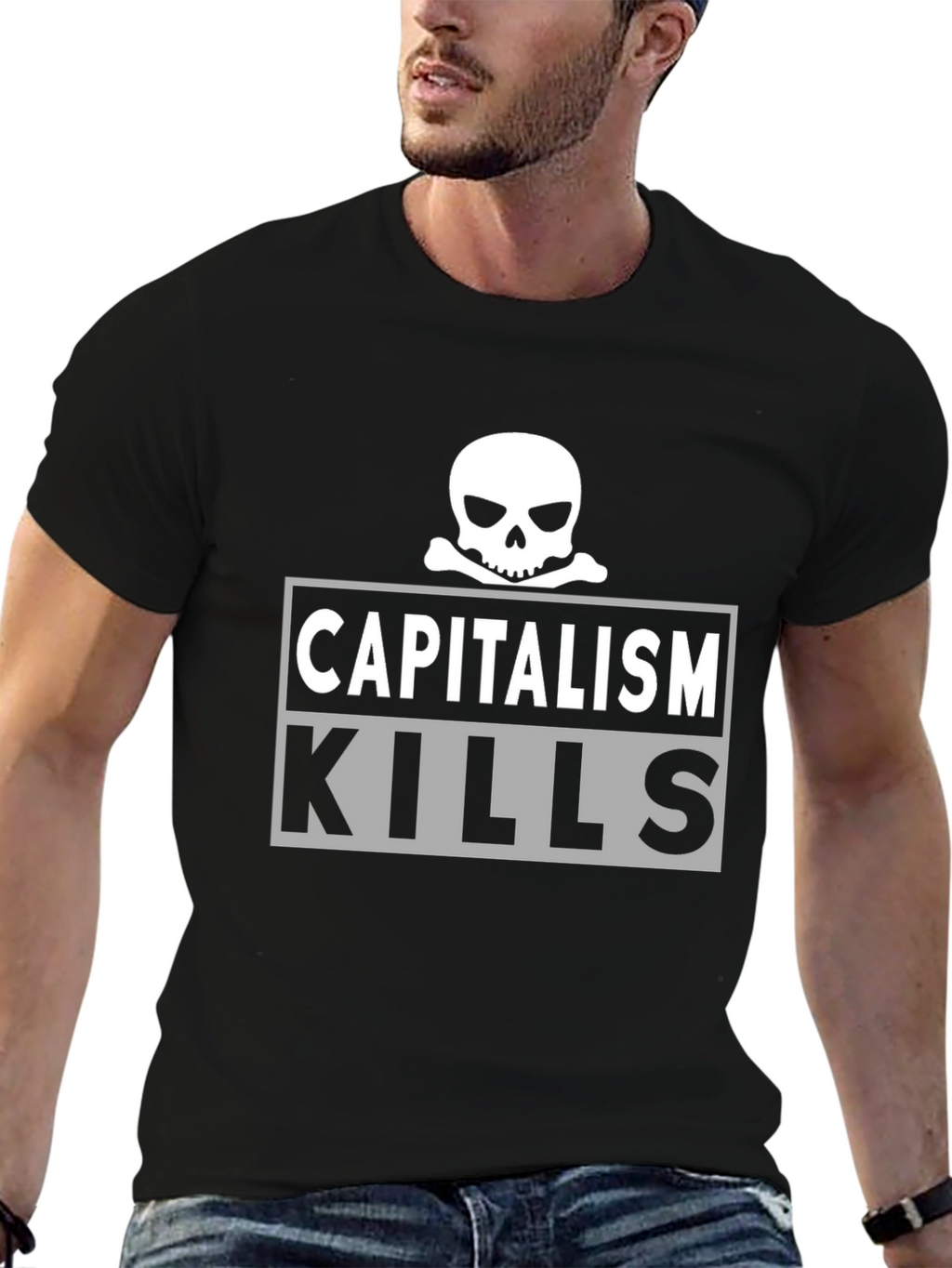 Capitalism Kills T-Shirt - Skull Graphic Tee
