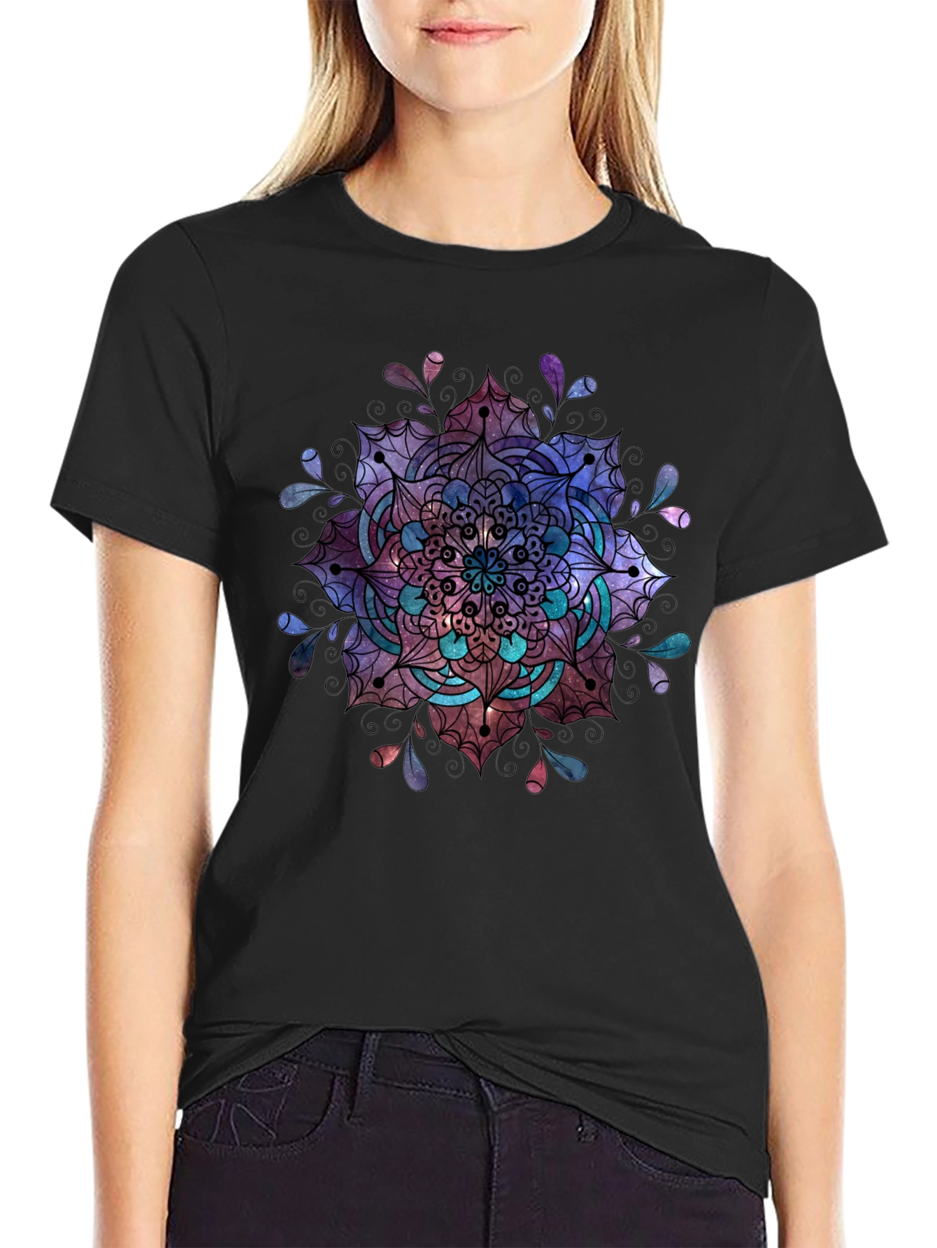 Mandala Graphic Black T-Shirt