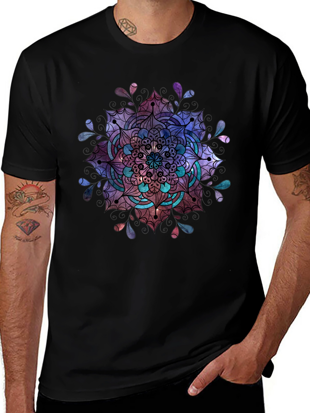 Mandala Graphic Black T-Shirt