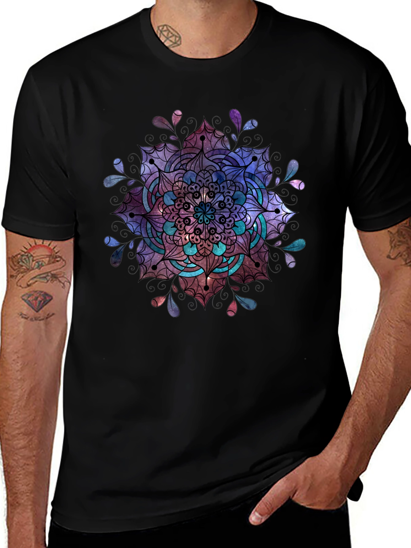 Mandala Graphic Black T-Shirt