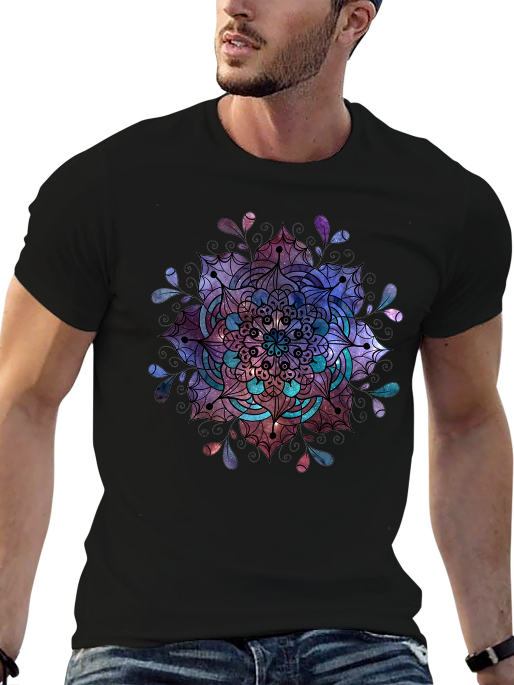 Mandala Graphic Black T-Shirt