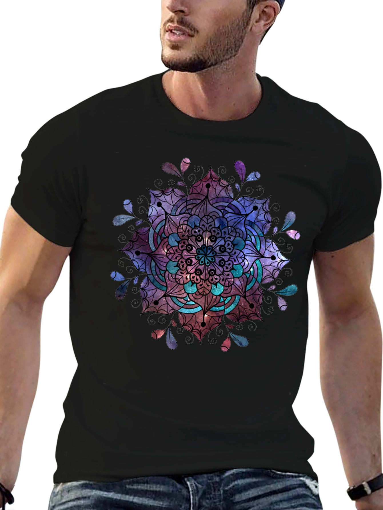 Mandala Graphic Black T-Shirt