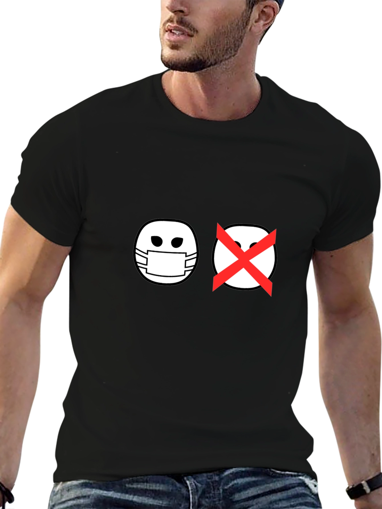 Wear a Mask T-Shirt - Black Cotton Tee