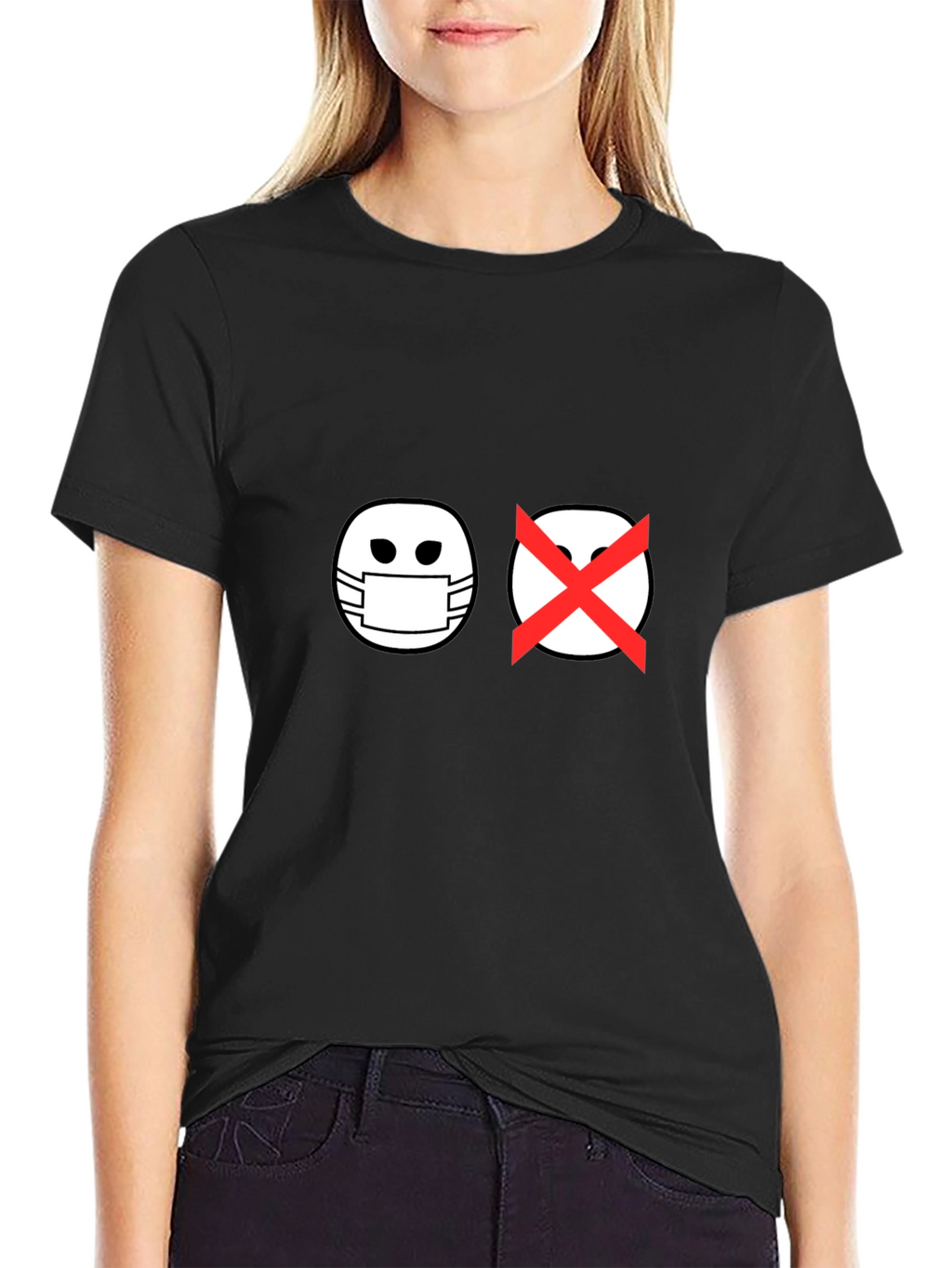 Wear a Mask T-Shirt - Black Cotton Tee