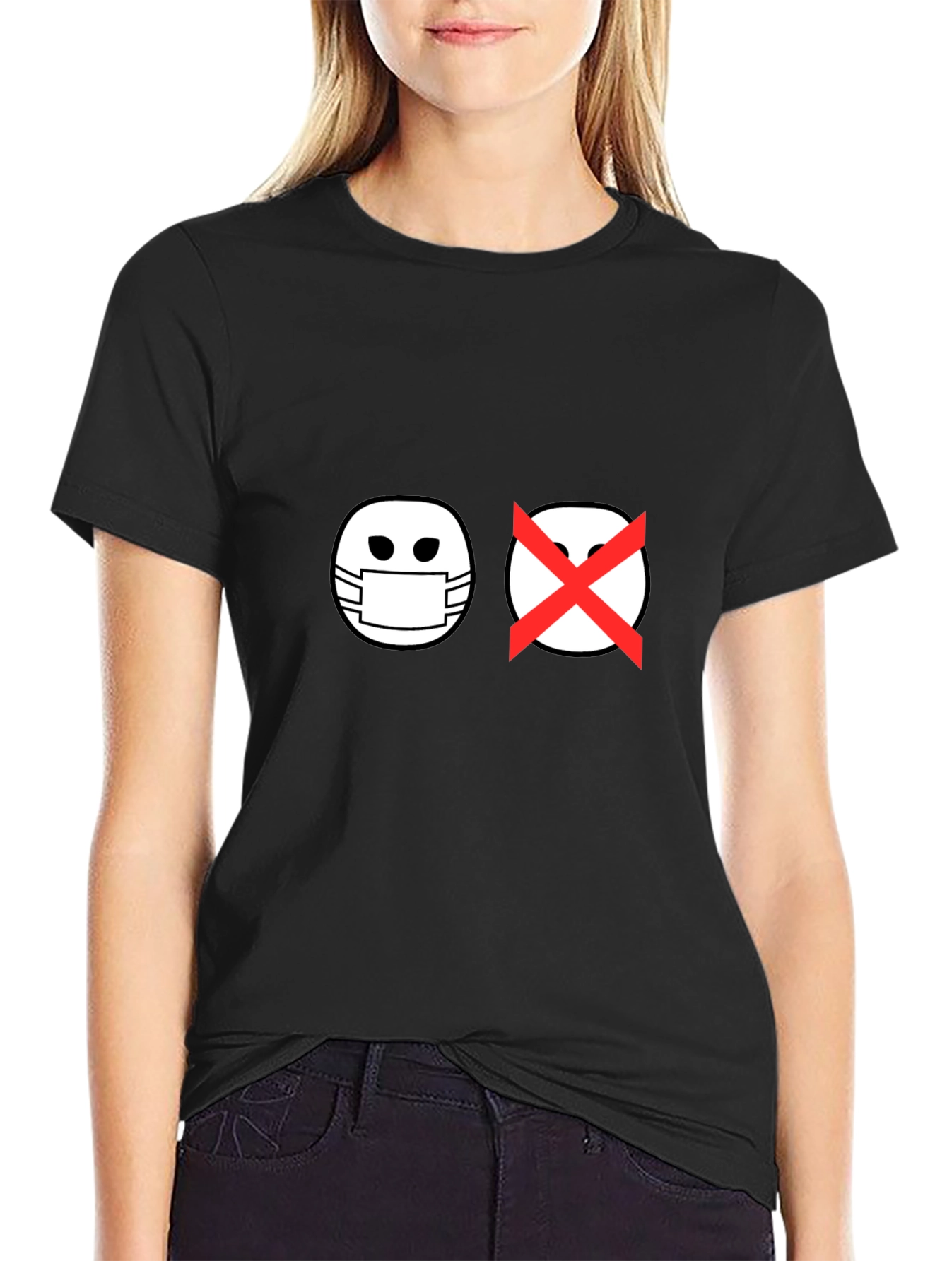 Wear a Mask T-Shirt - Black Cotton Tee