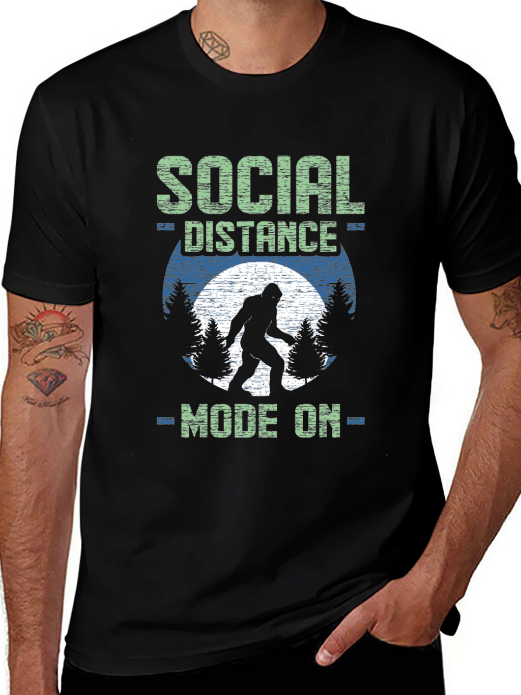 Social Distance Mode On Bigfoot T-Shirt
