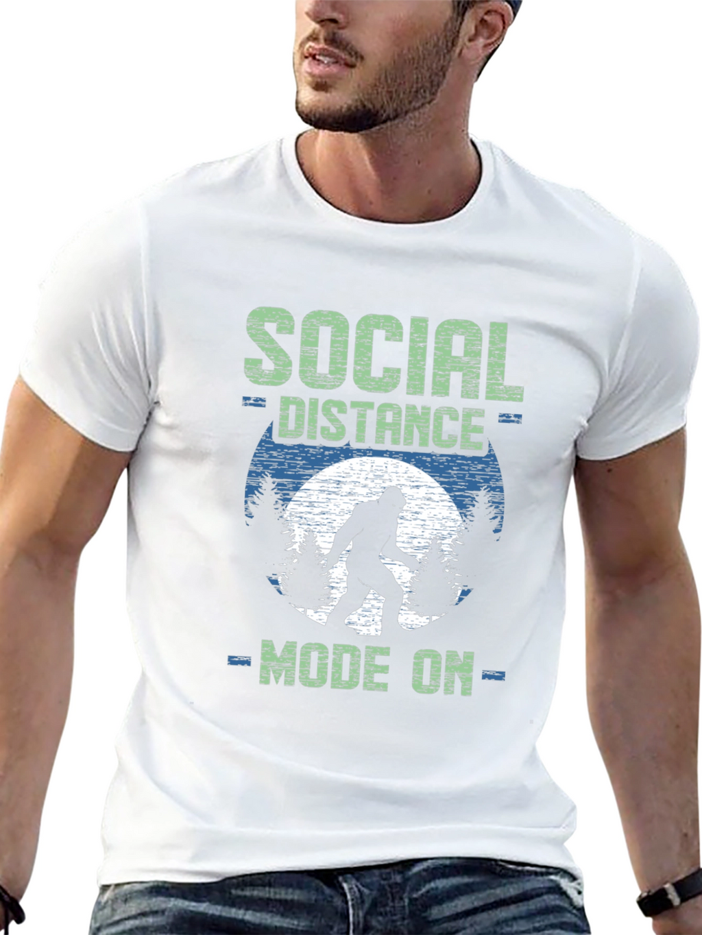 Social Distance Mode On Bigfoot T-Shirt