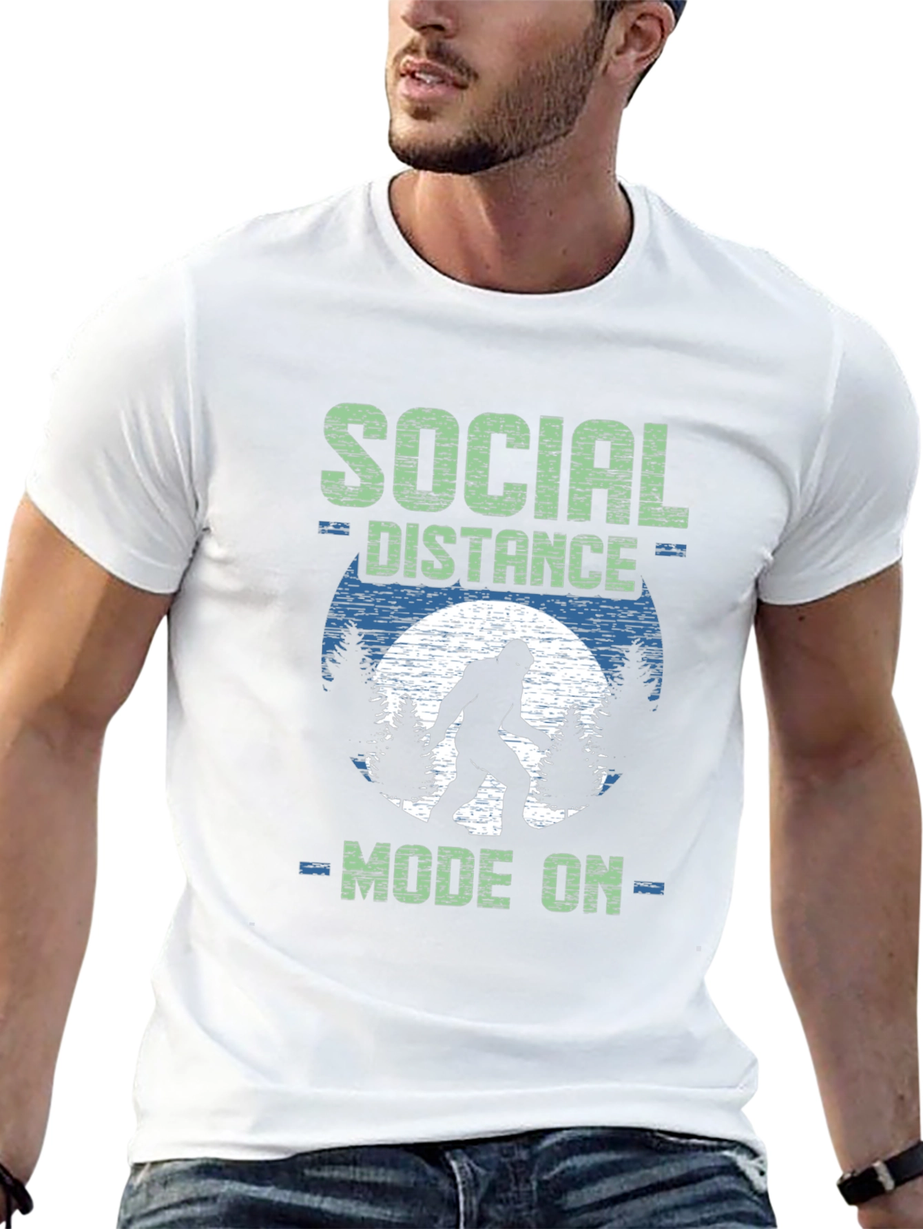 Social Distance Mode On Bigfoot T-Shirt