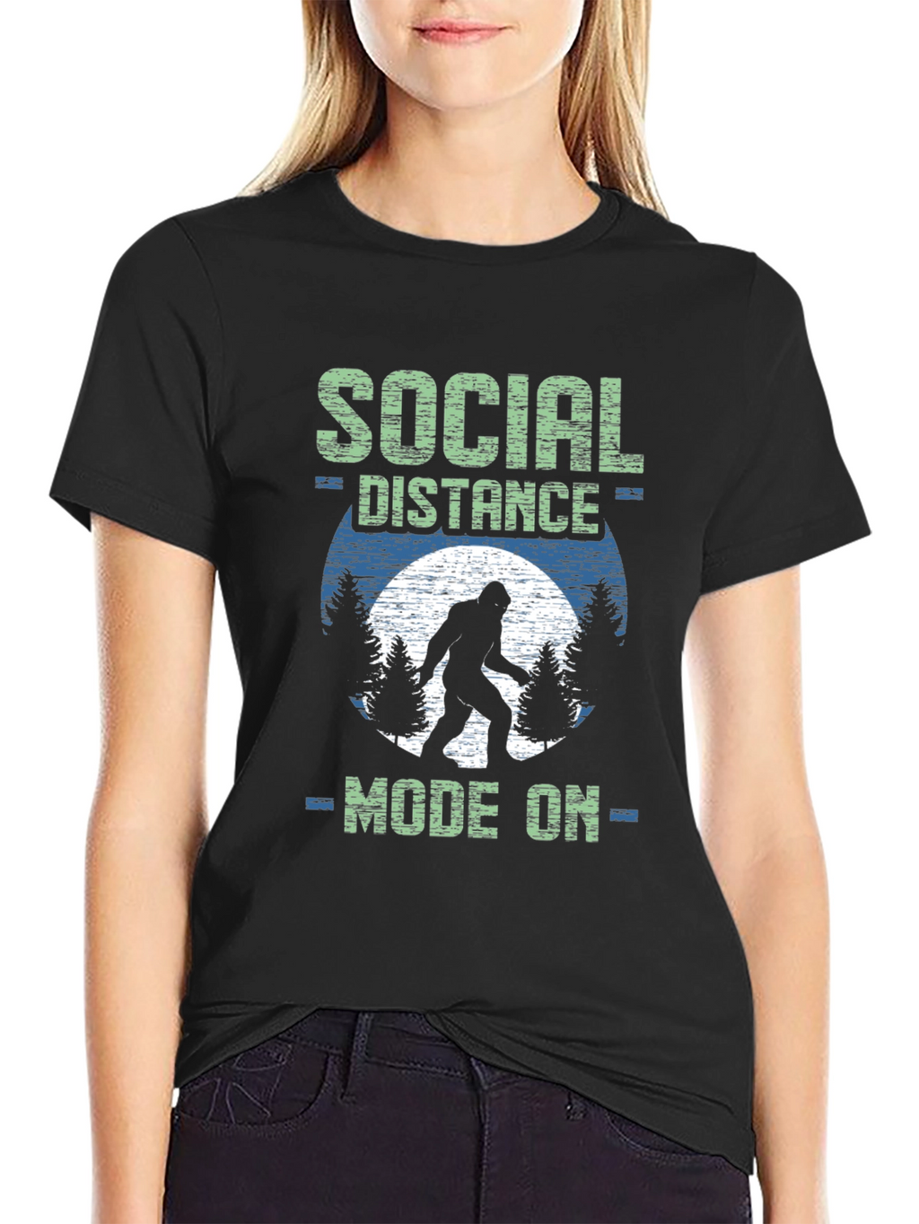 Social Distance Mode On Bigfoot T-Shirt