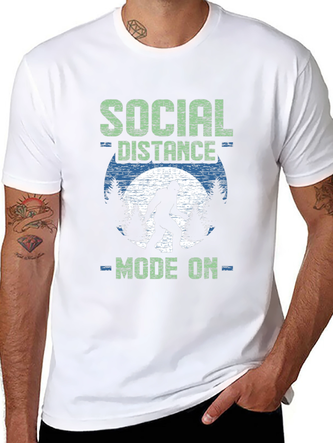 Social Distance Mode On Bigfoot T-Shirt