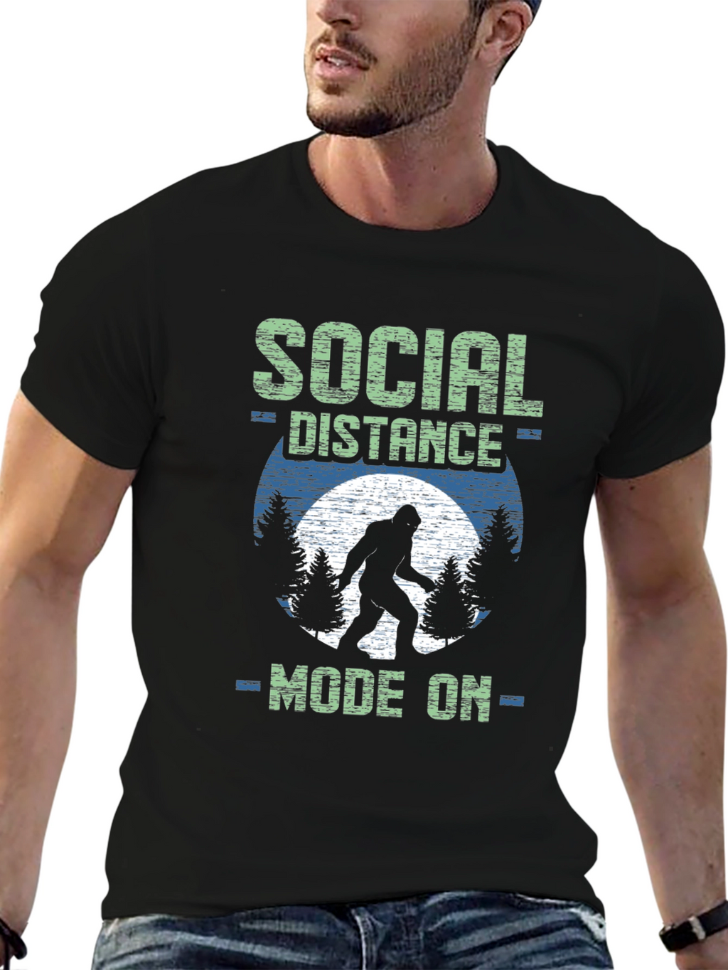 Social Distance Mode On Bigfoot T-Shirt