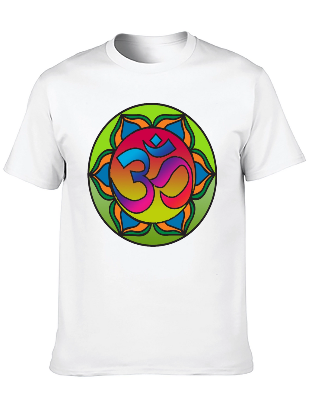 Om Mandala T-Shirt - Vibrant Spiritual Design