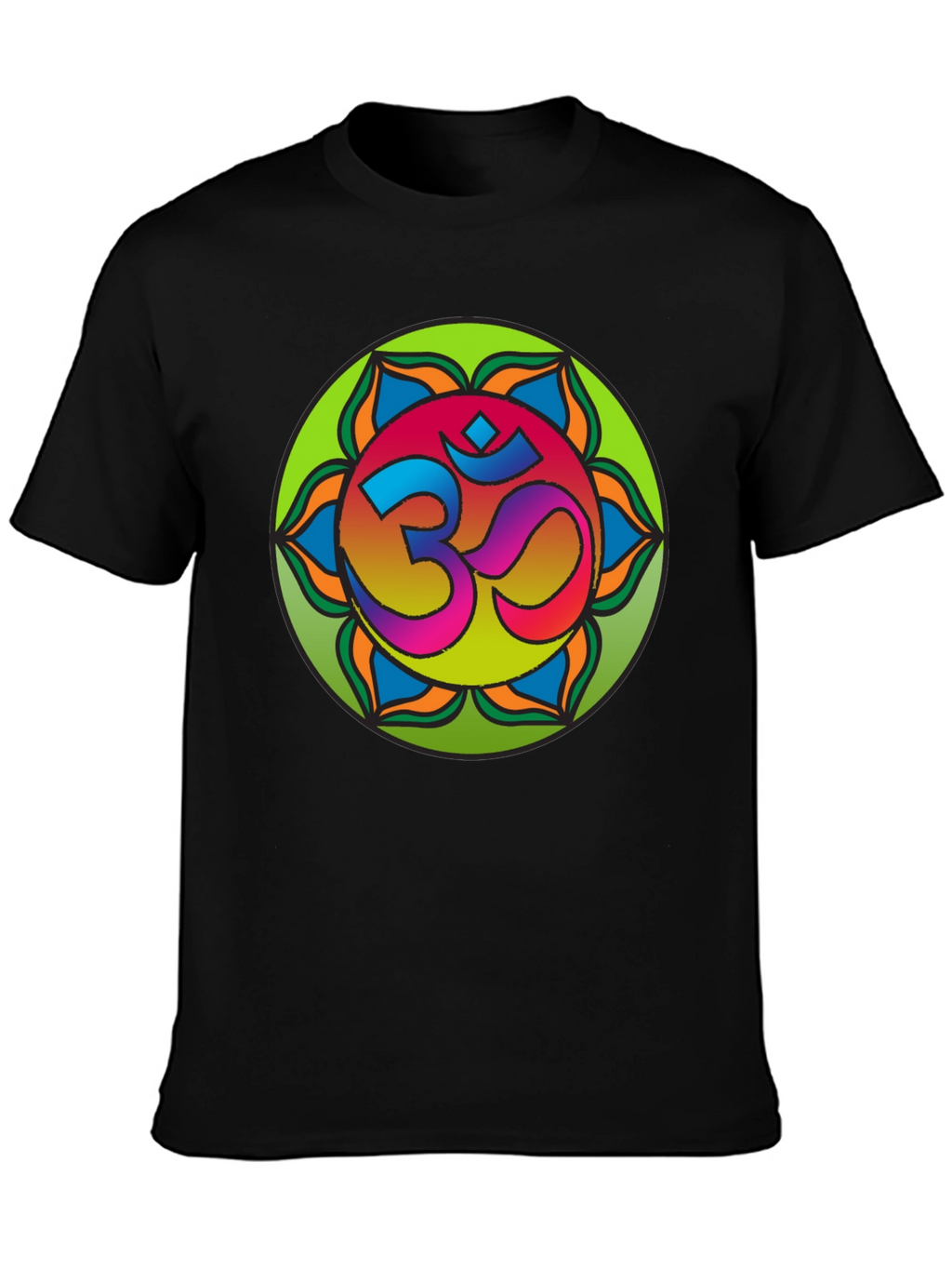 Om Mandala T-Shirt - Vibrant Spiritual Design