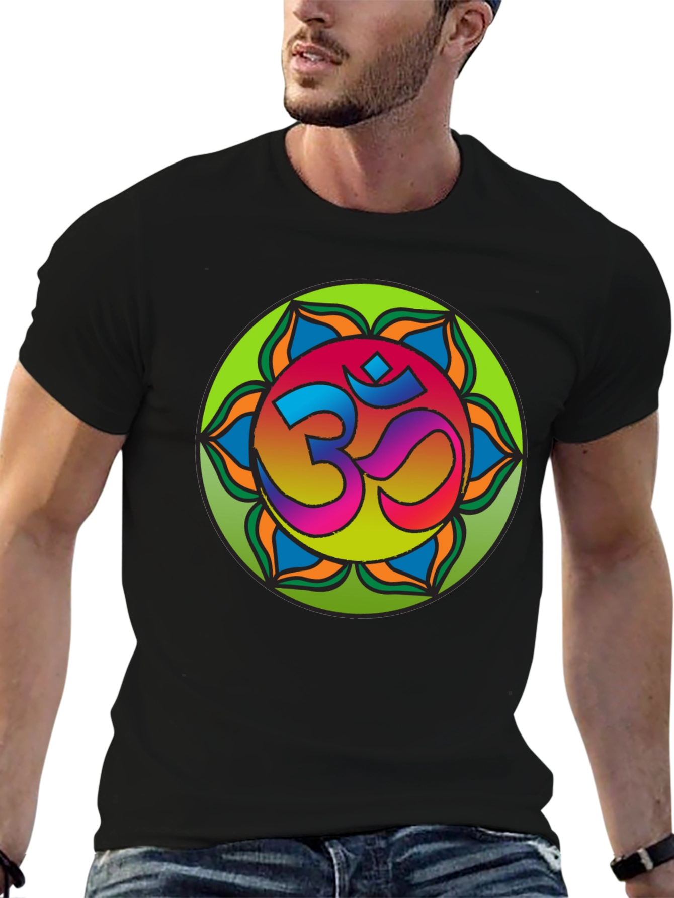 Om Mandala T-Shirt - Vibrant Spiritual Design
