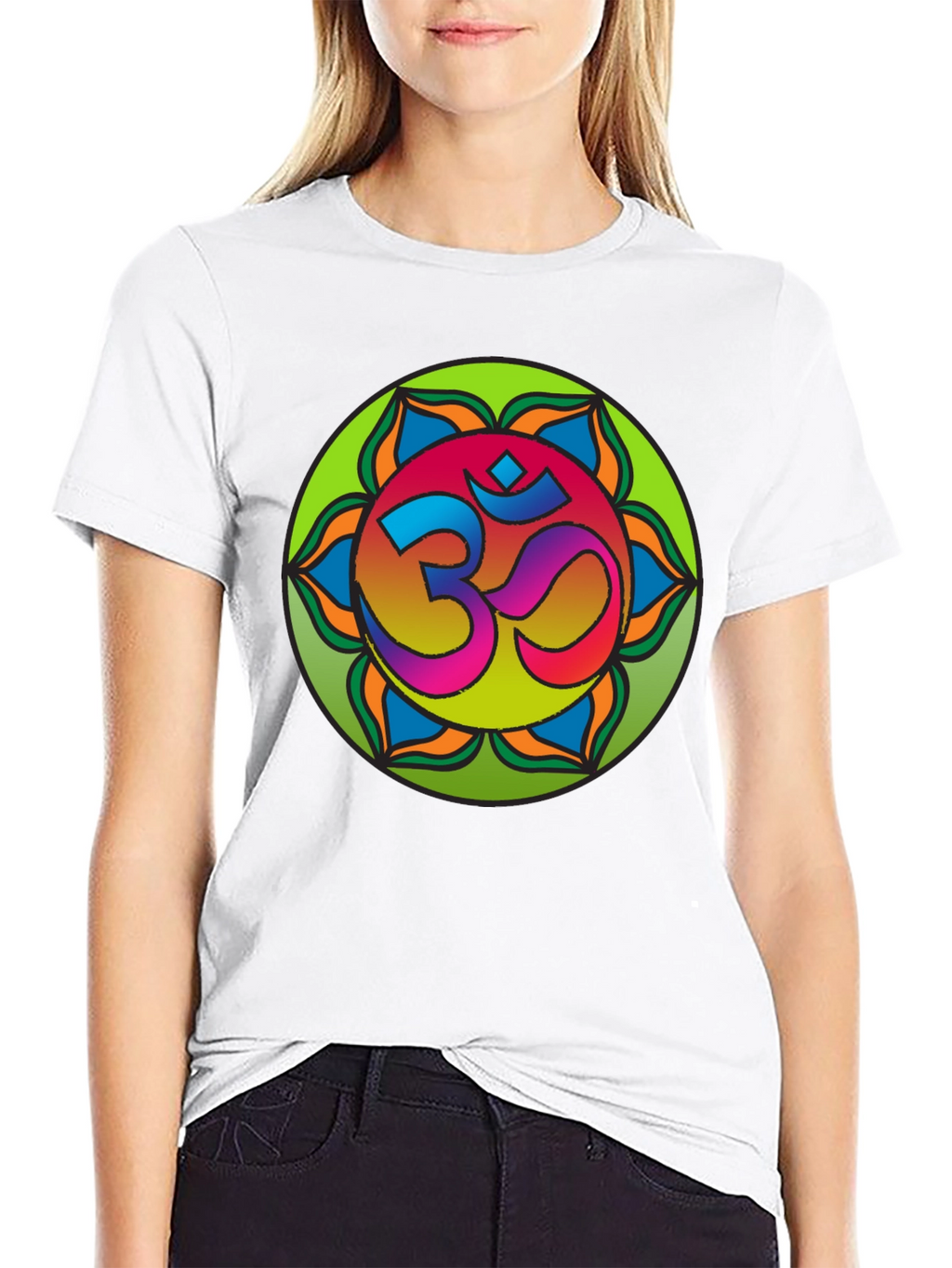 Om Mandala T-Shirt - Vibrant Spiritual Design