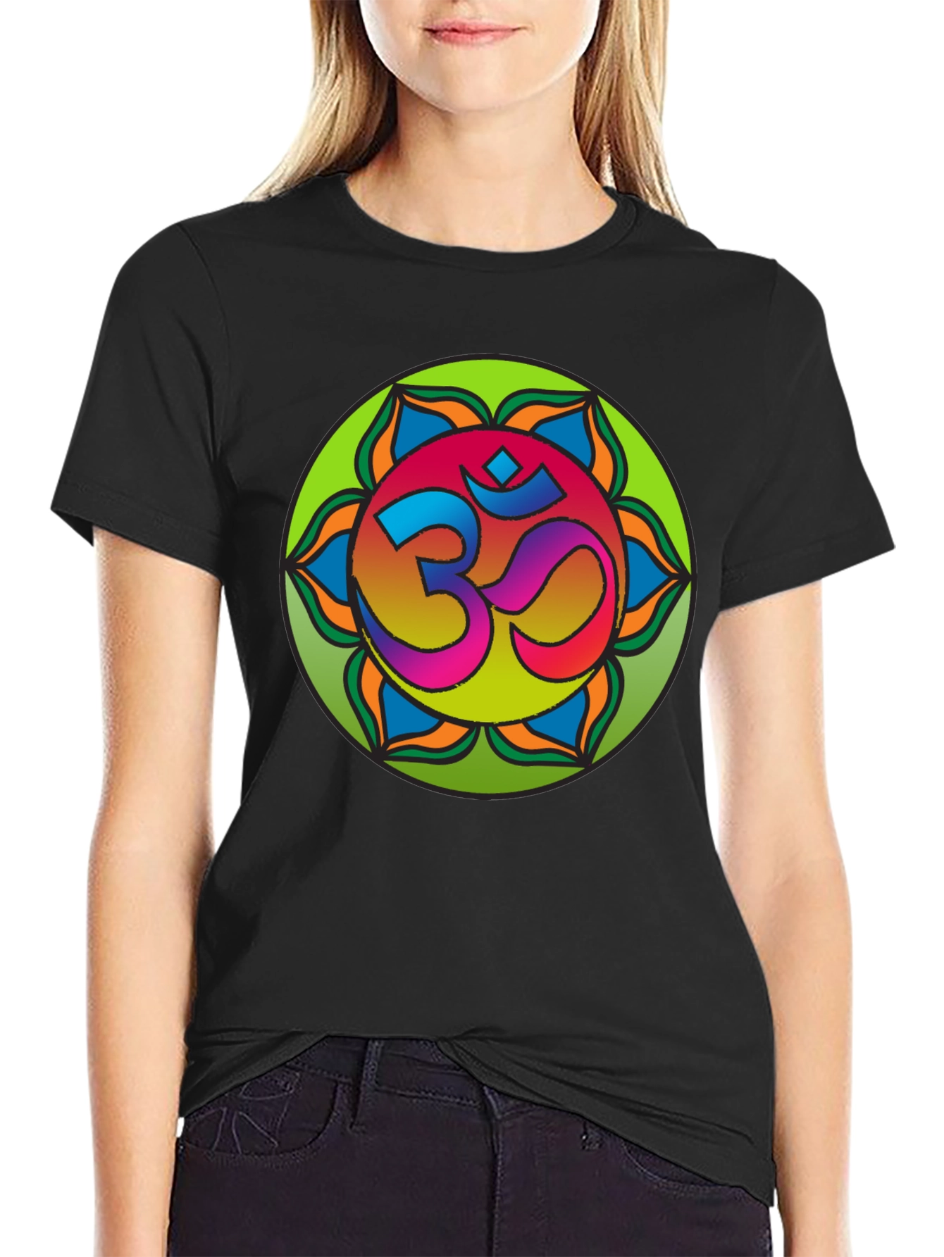 Om Mandala T-Shirt - Vibrant Spiritual Design