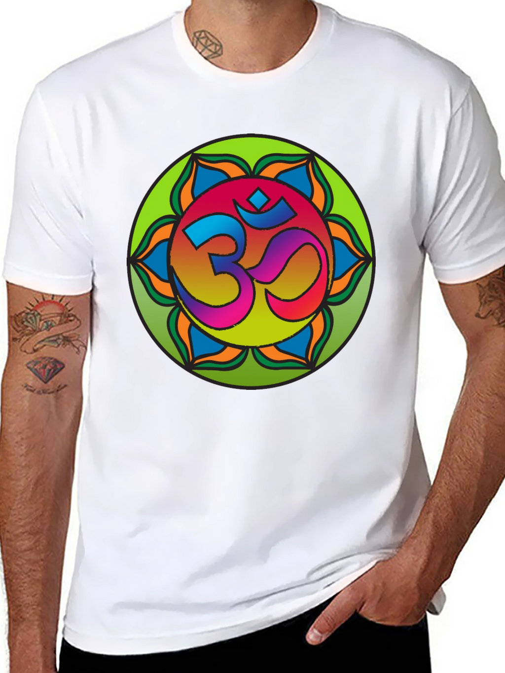 Om Mandala T-Shirt - Vibrant Spiritual Design