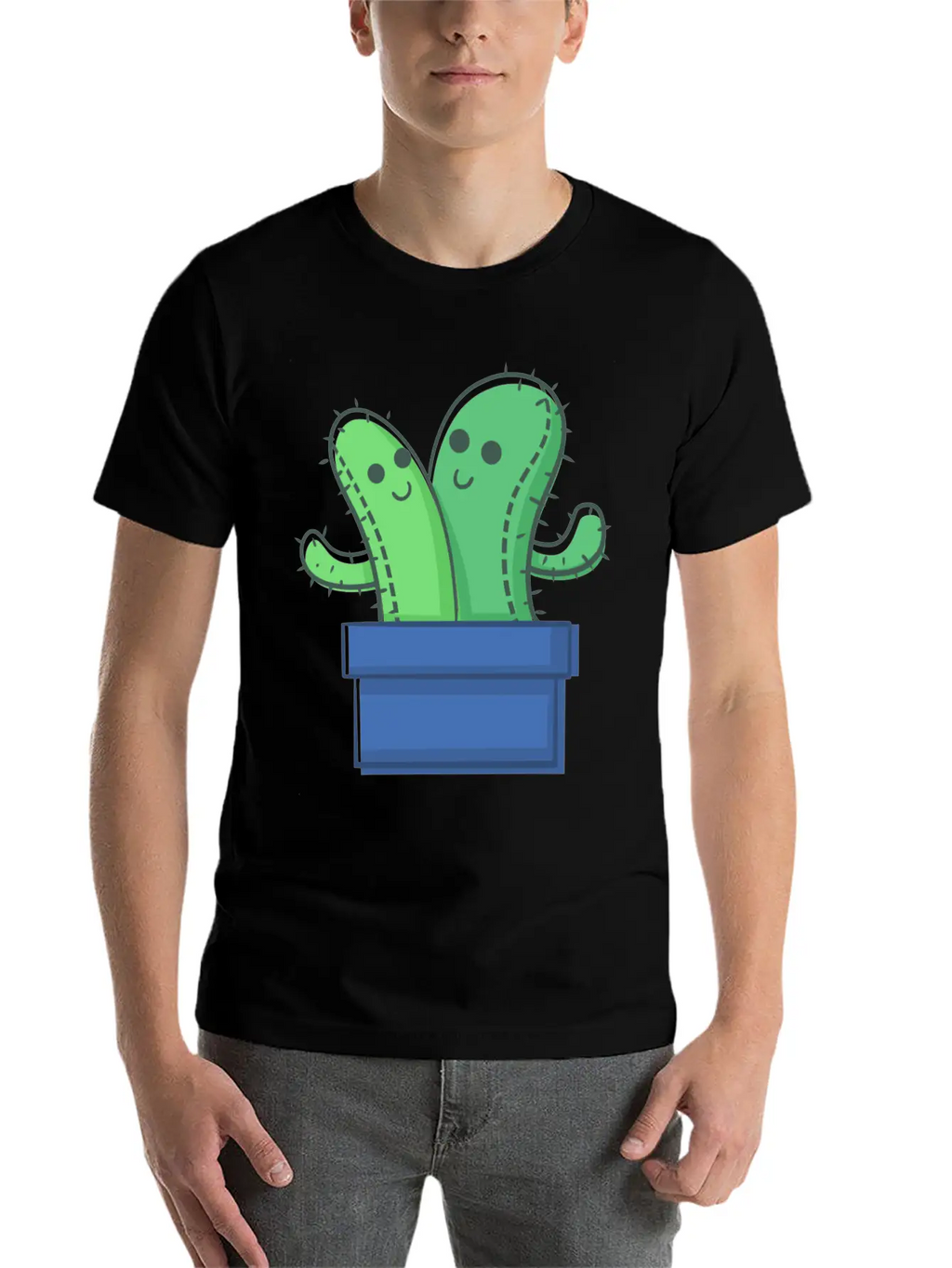 Cactus Family The Twins Timeless Short Sleeve Tee – Comfy And Minimalist Design