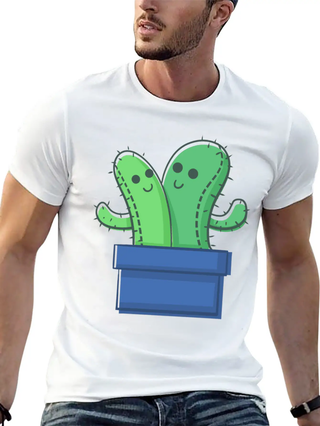 Cactus Family The Twins Timeless Short Sleeve Tee – Comfy And Minimalist Design