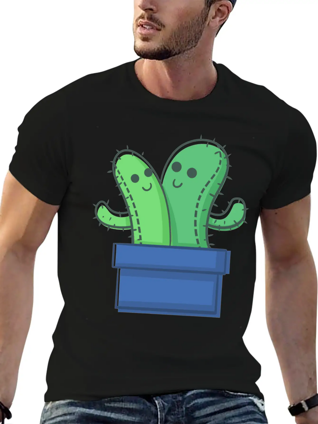 Cactus Family The Twins Timeless Short Sleeve Tee – Comfy And Minimalist Design
