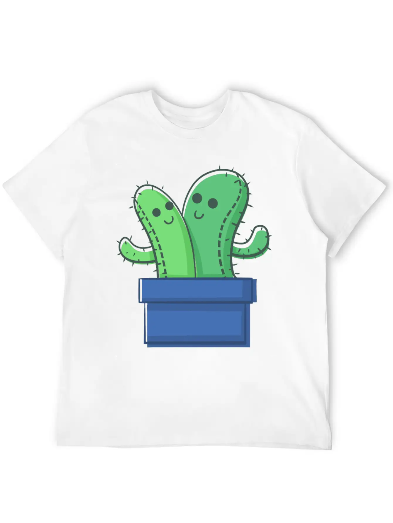 Cactus Family The Twins Timeless Short Sleeve Tee – Comfy And Minimalist Design